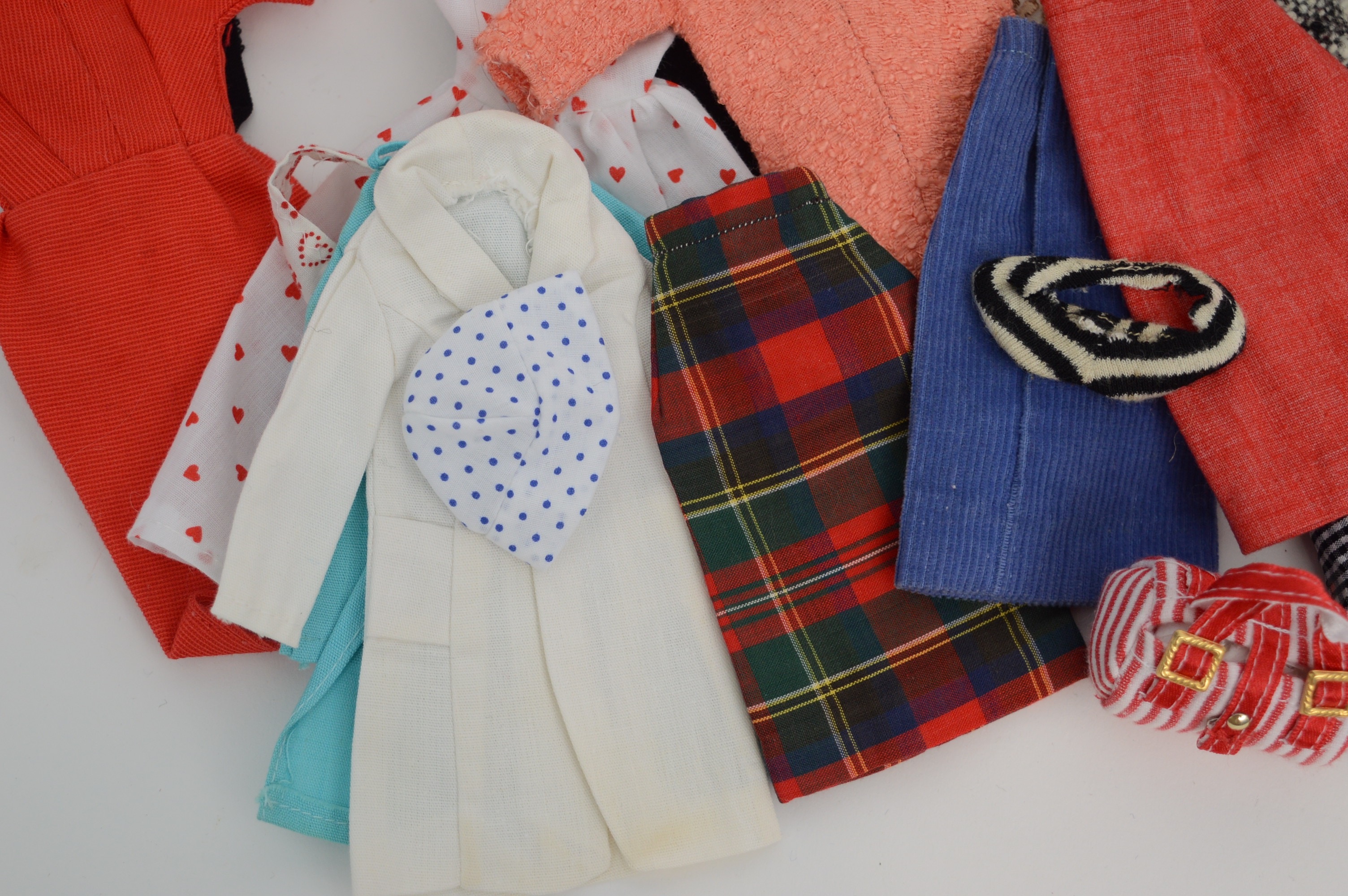 Vintage Skipper and Barbie Carrying Cases and Handmade Barbie Clothes