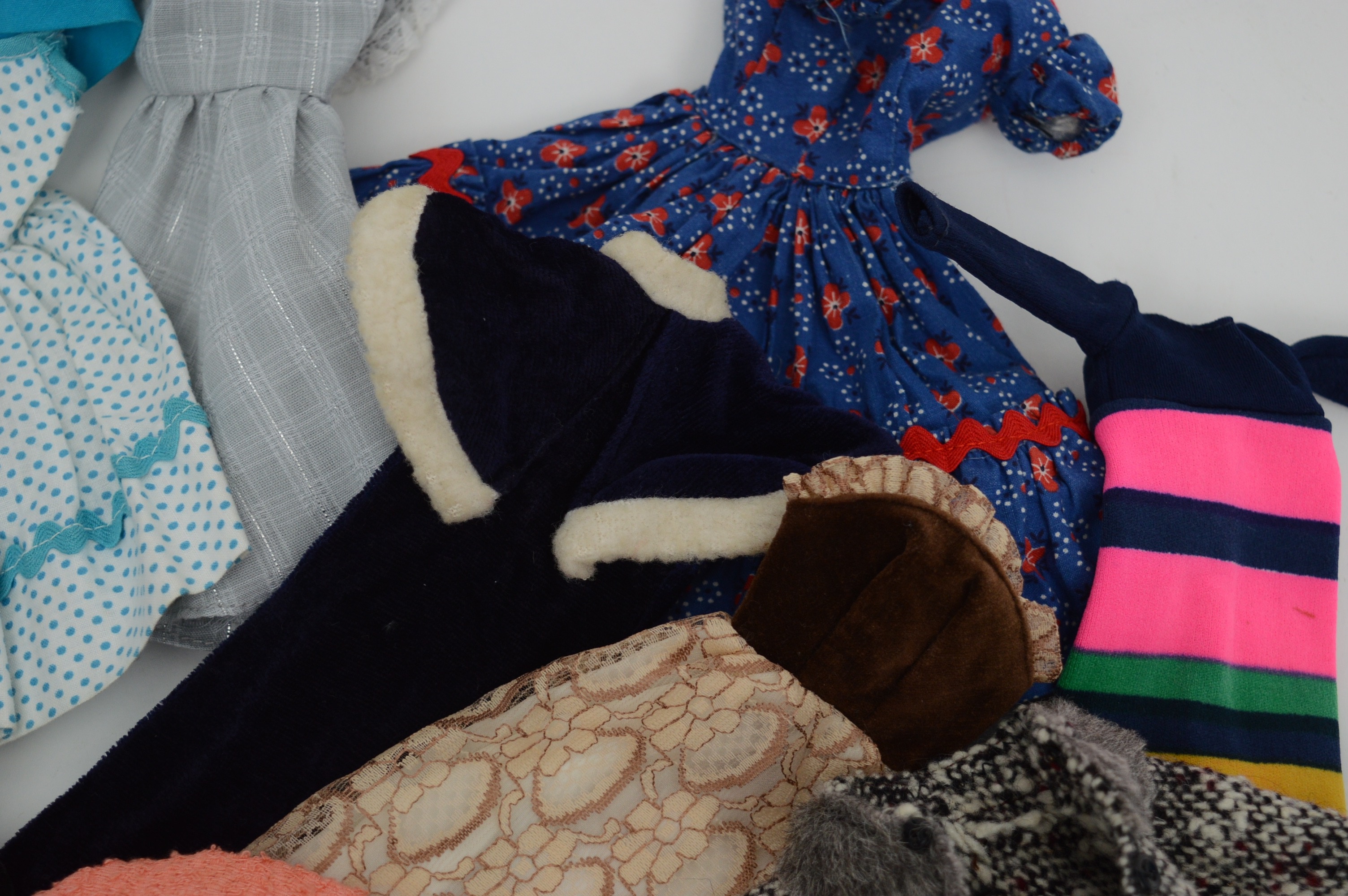 Vintage Skipper and Barbie Carrying Cases and Handmade Barbie Clothes