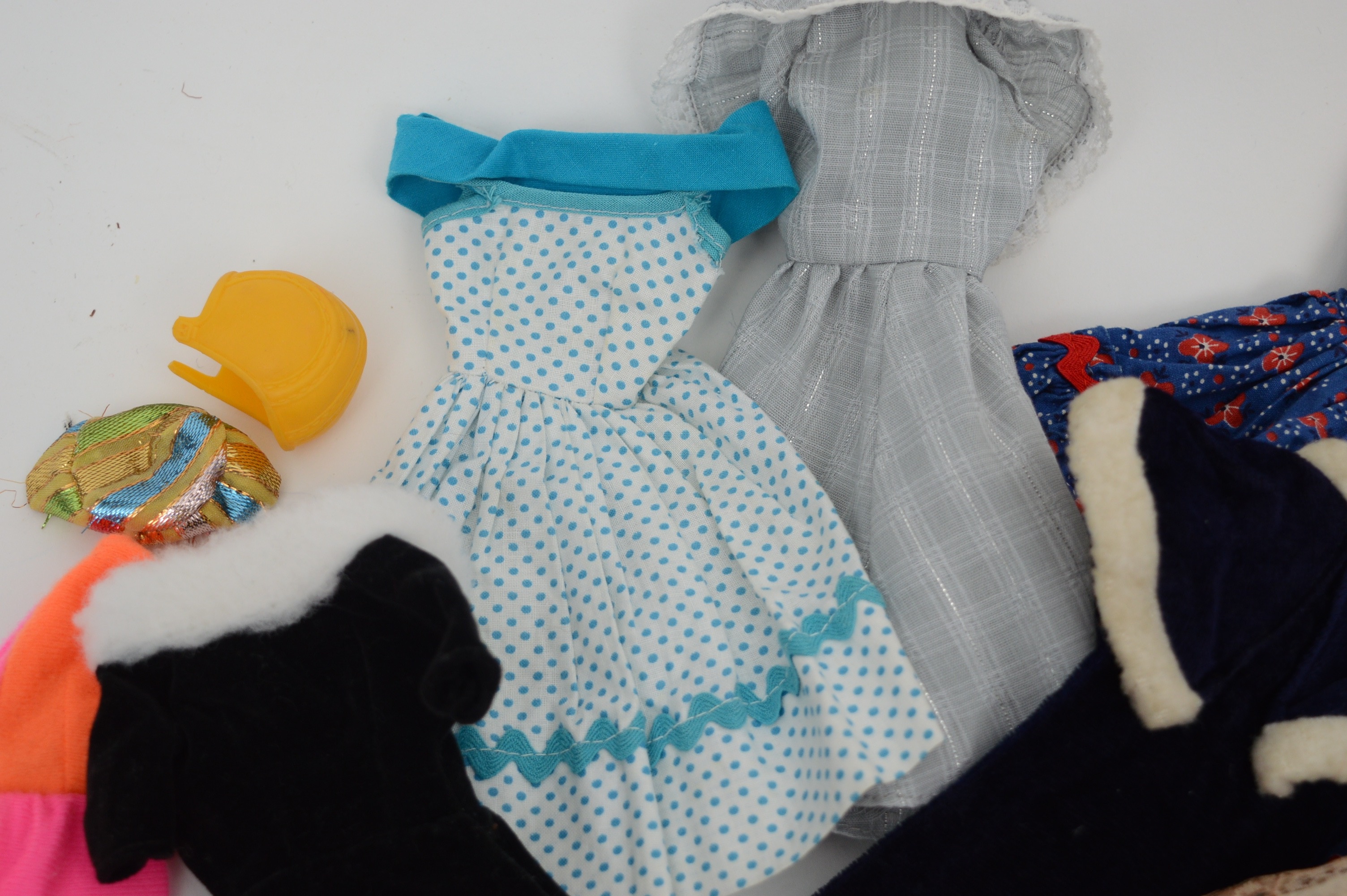 Vintage Skipper and Barbie Carrying Cases and Handmade Barbie Clothes