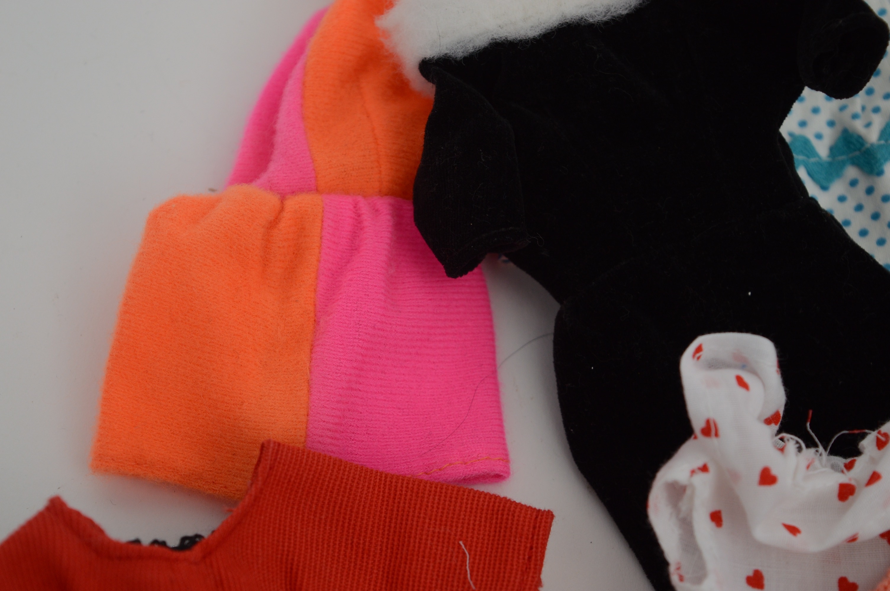 Vintage Skipper and Barbie Carrying Cases and Handmade Barbie Clothes