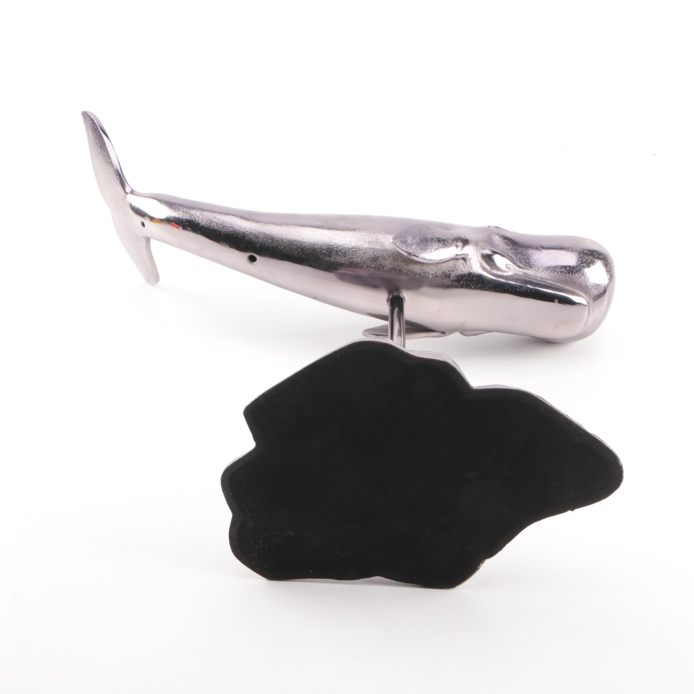 Metal Sperm Whale Figurine