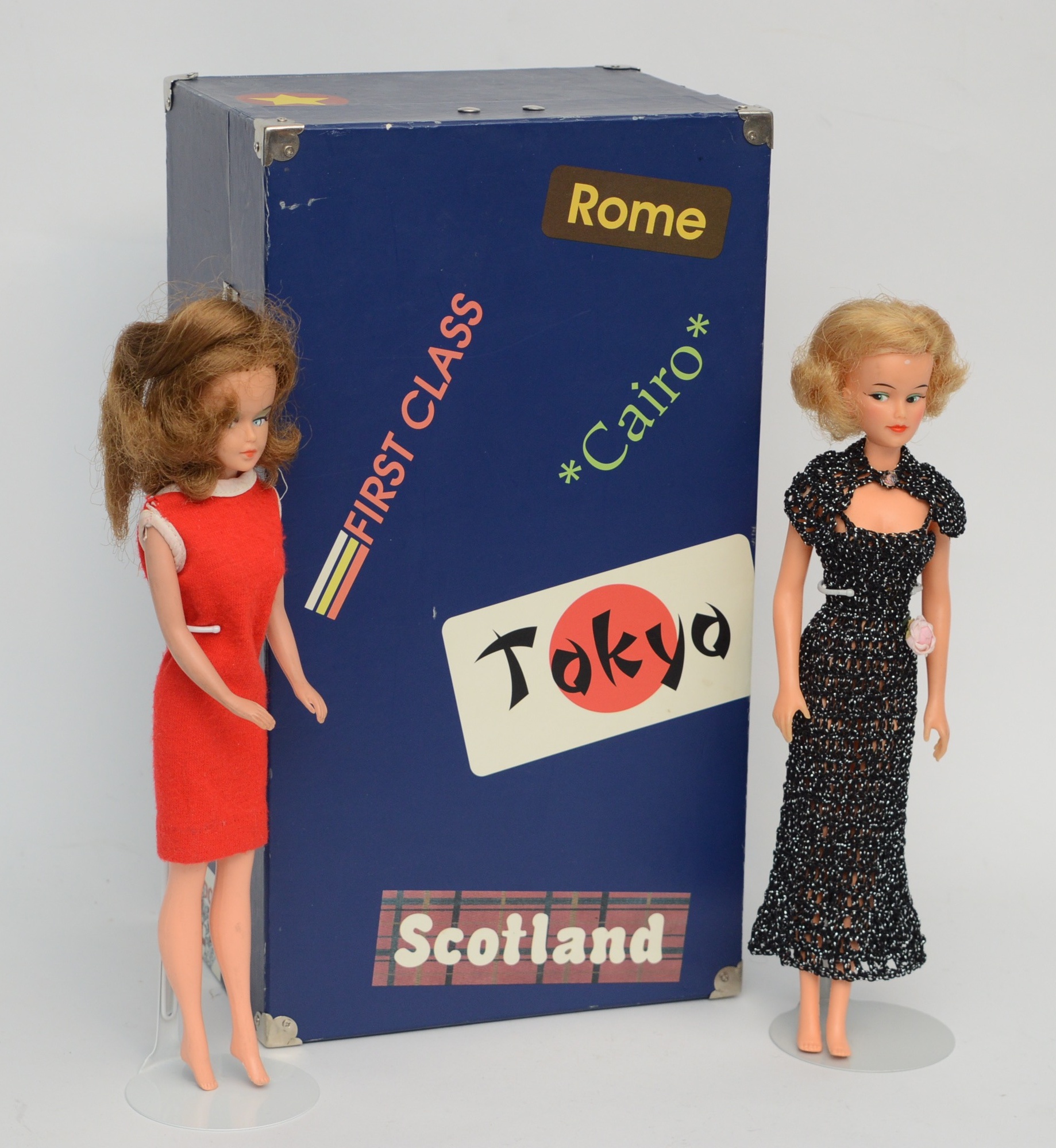 Vintage Tressy and Missy Dolls with Case and Clothing