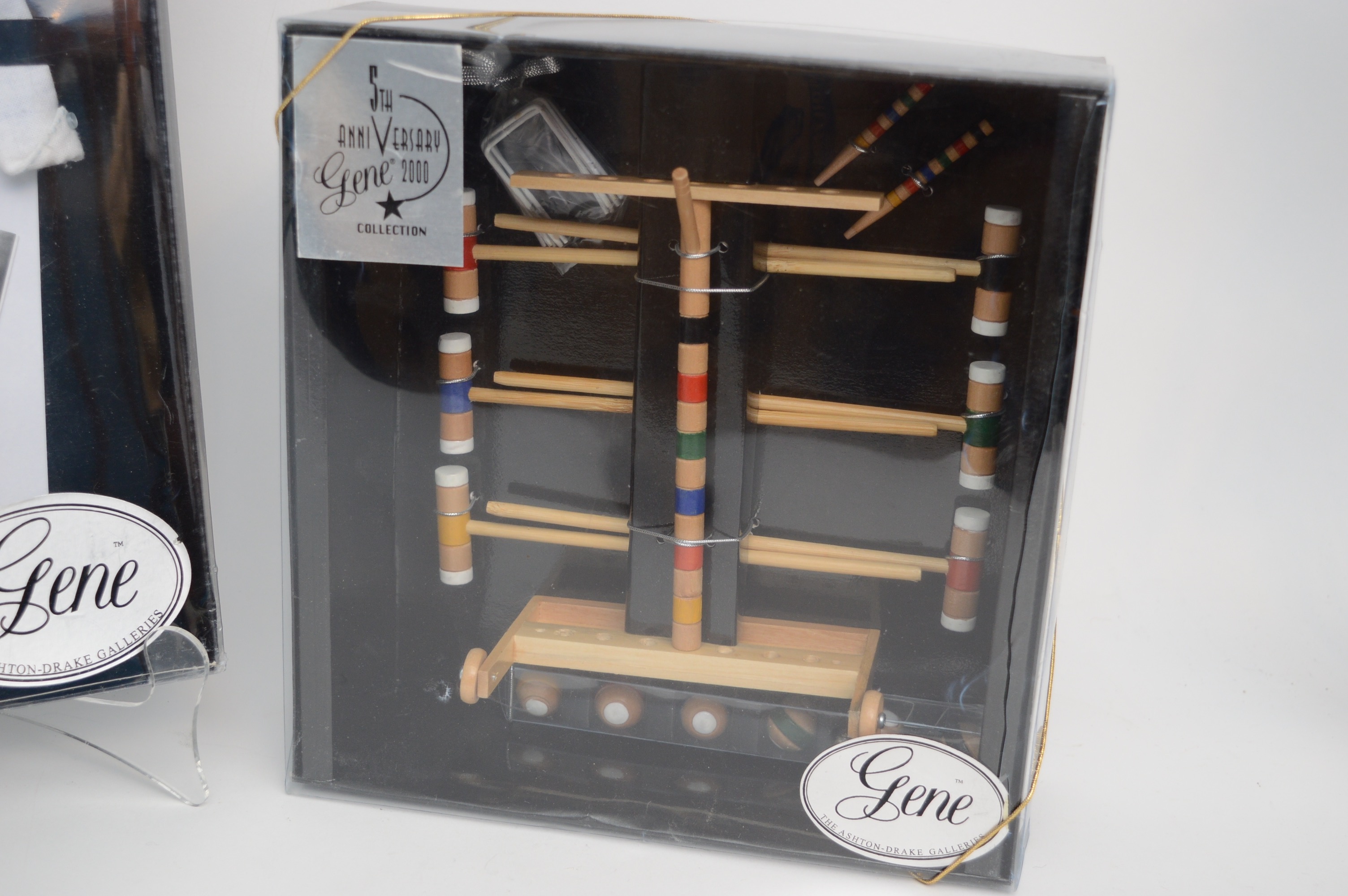 Gene Doll on Stand with Outfit in box and Croquet in Box