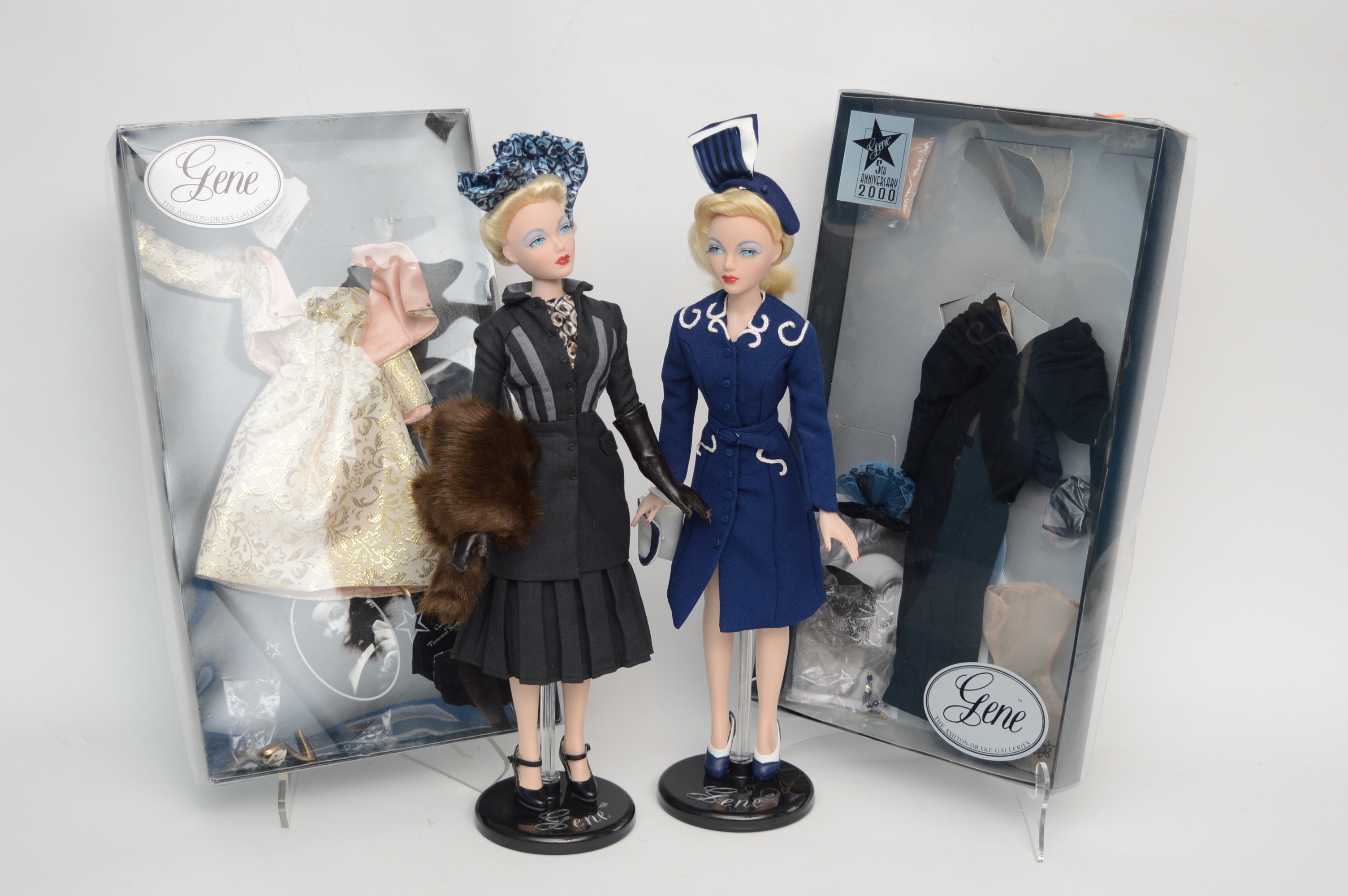 Pair of Gene Dolls with Outfits