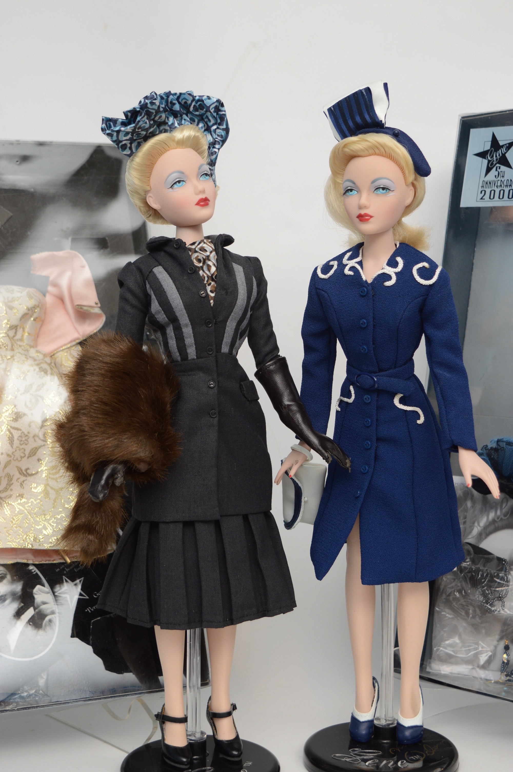 Pair of Gene Dolls with Outfits