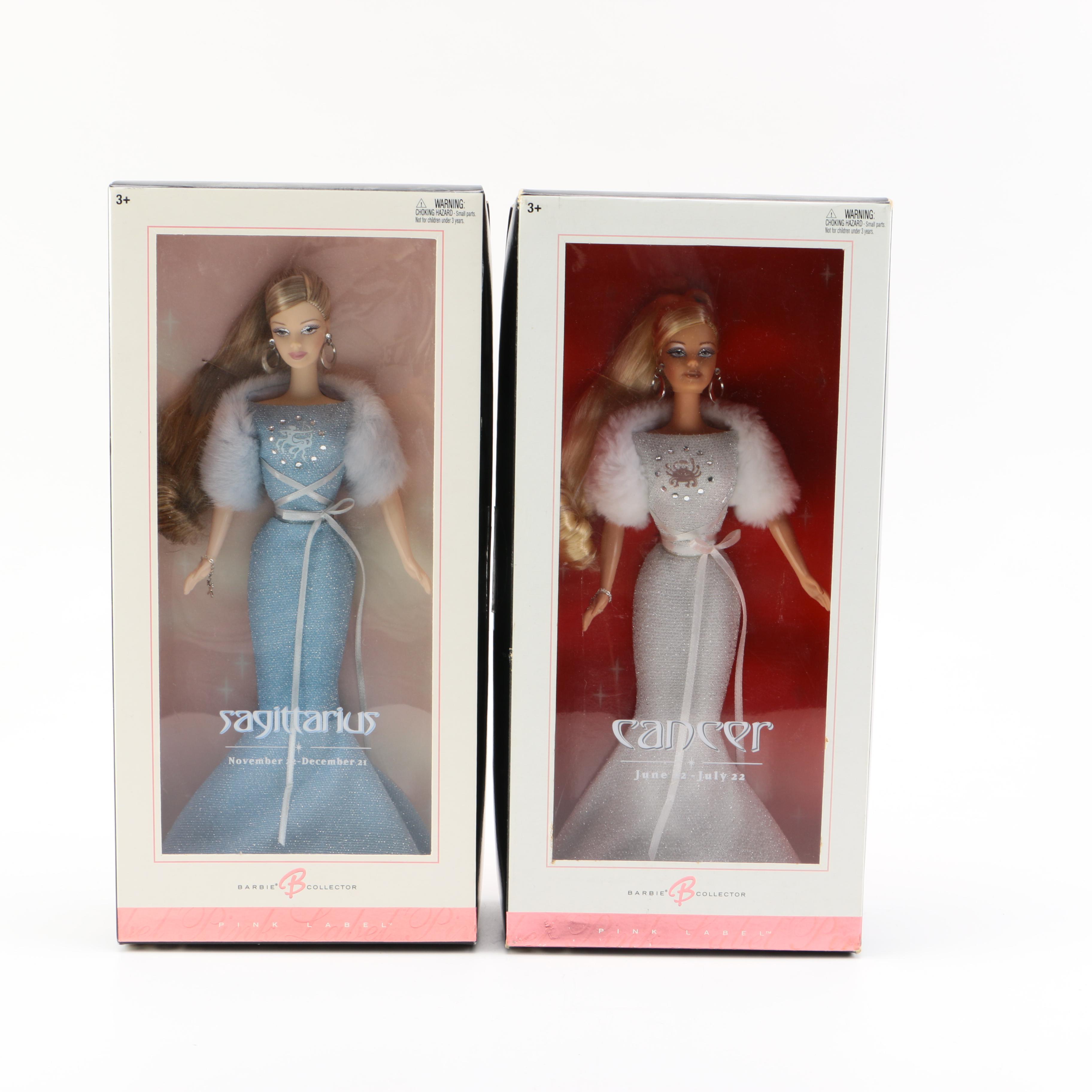 Barbie Pink Label "Sagittarius" and "Cancer" Dolls