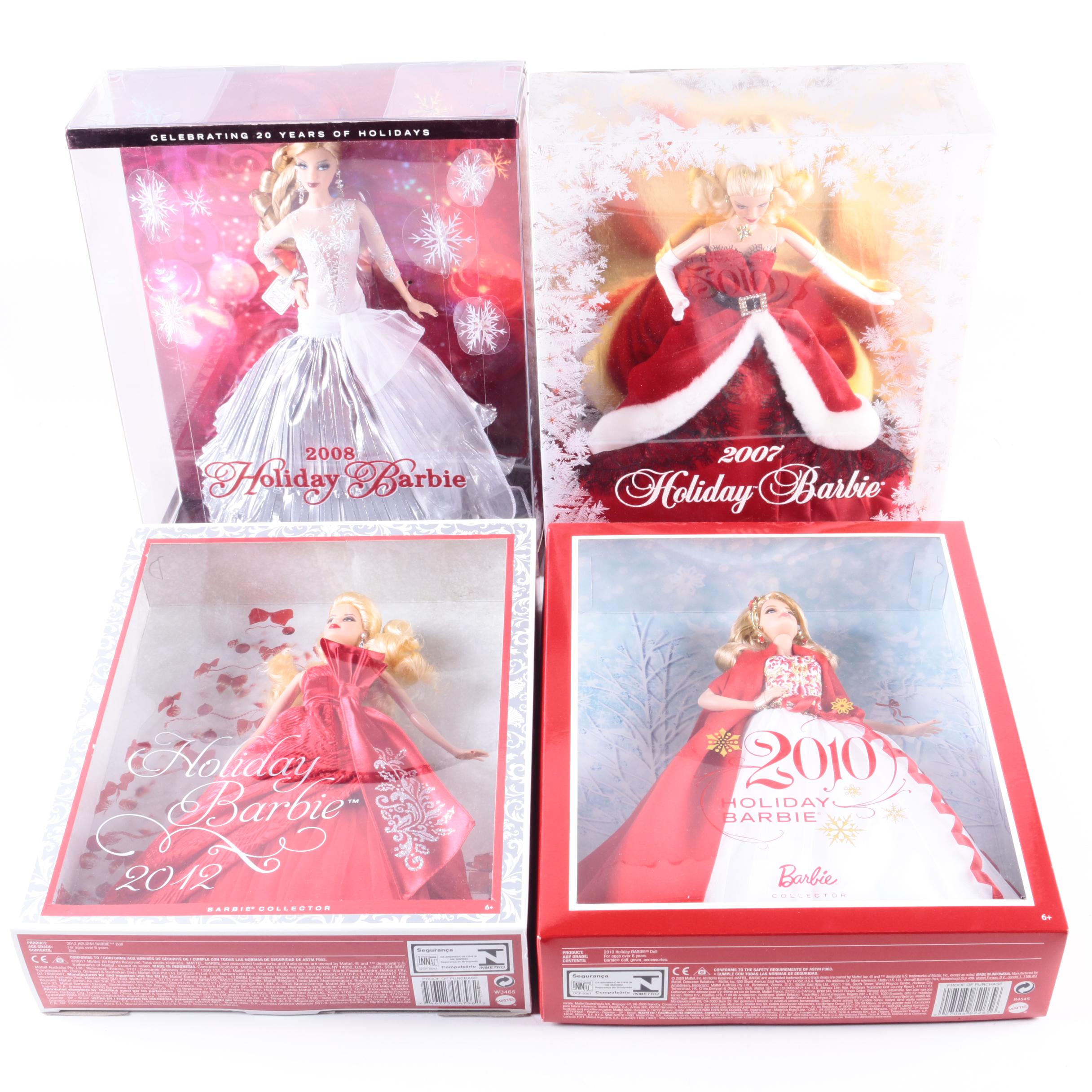 Holiday Barbie Dolls in Original Packaging