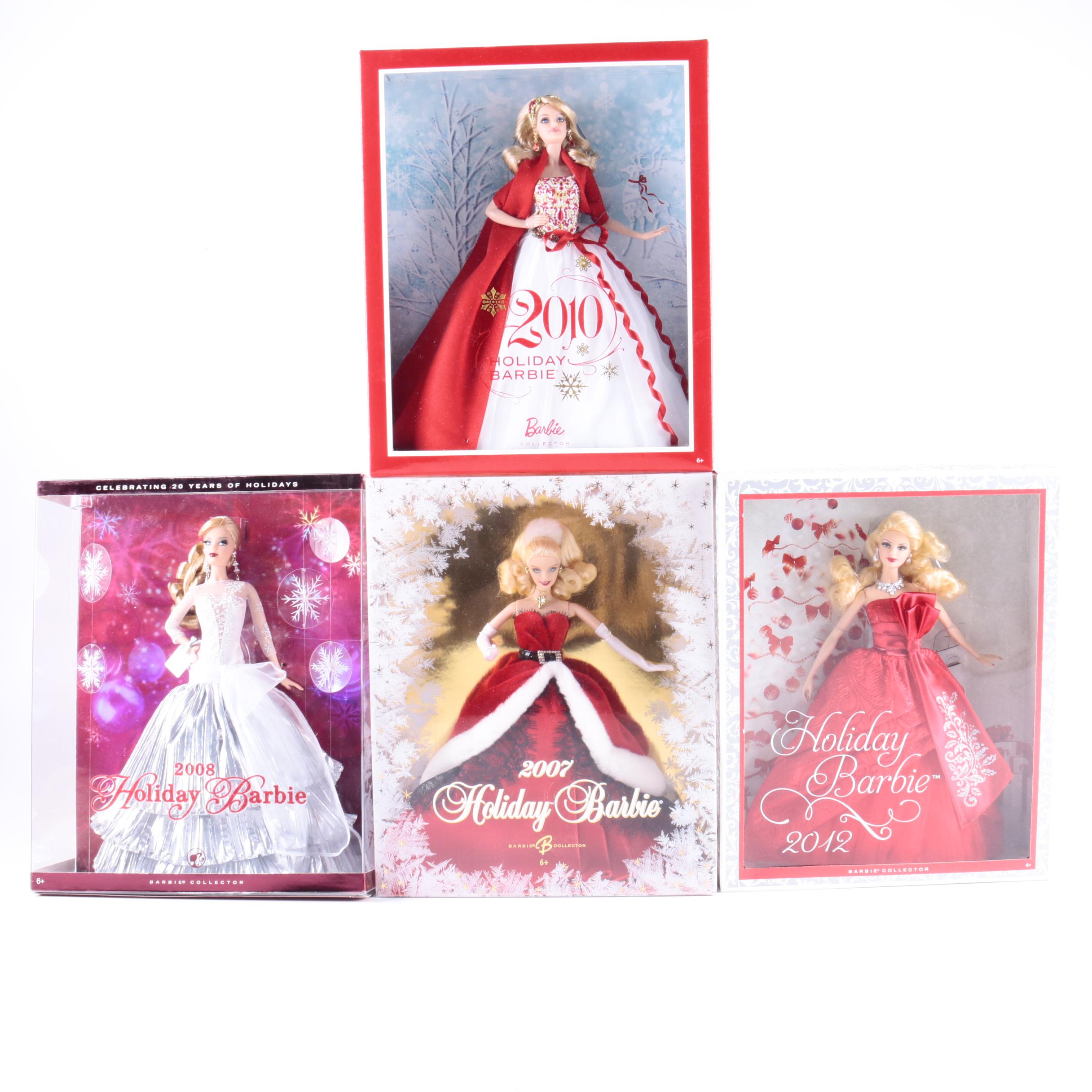 Holiday Barbie Dolls in Original Packaging