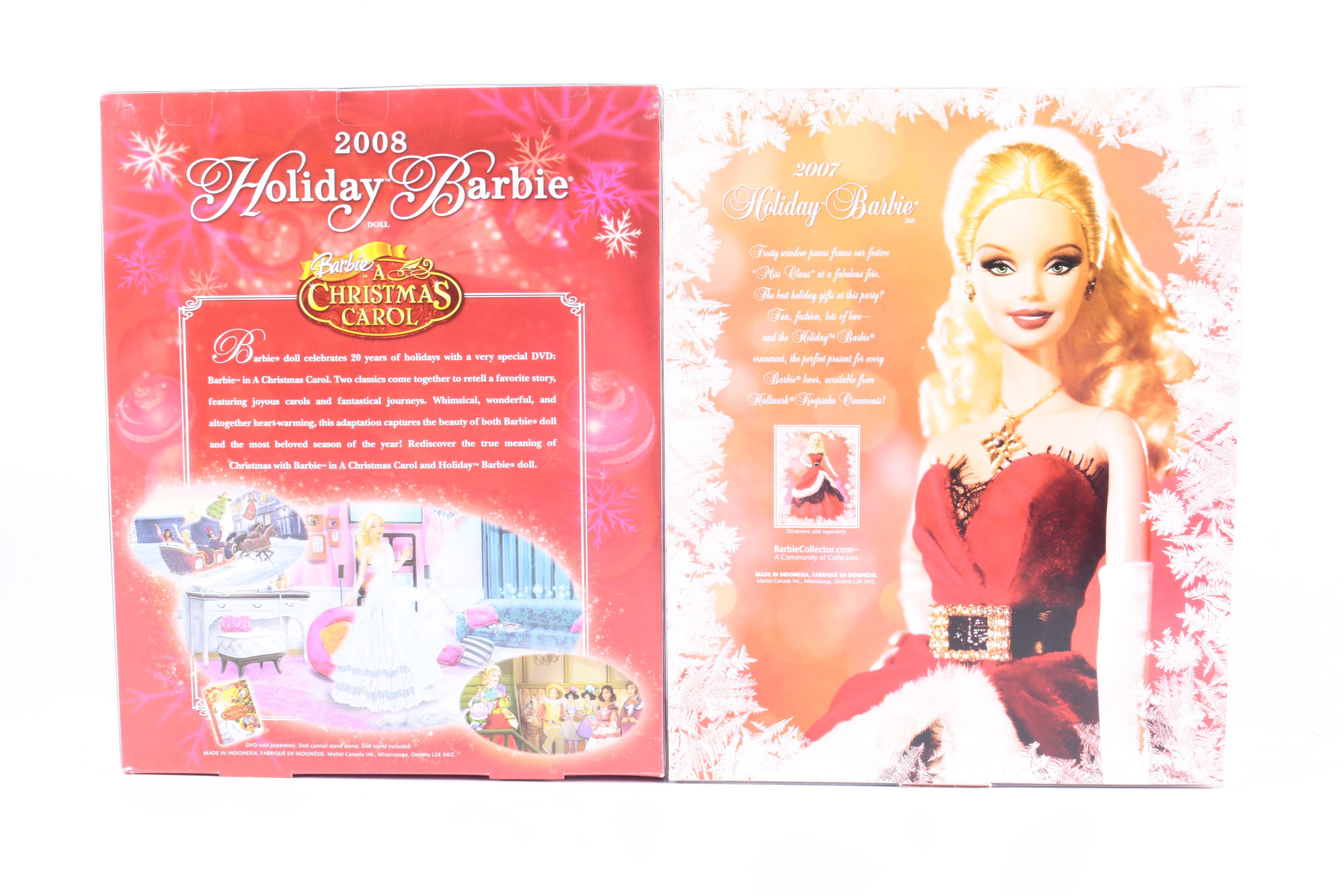 Holiday Barbie Dolls in Original Packaging