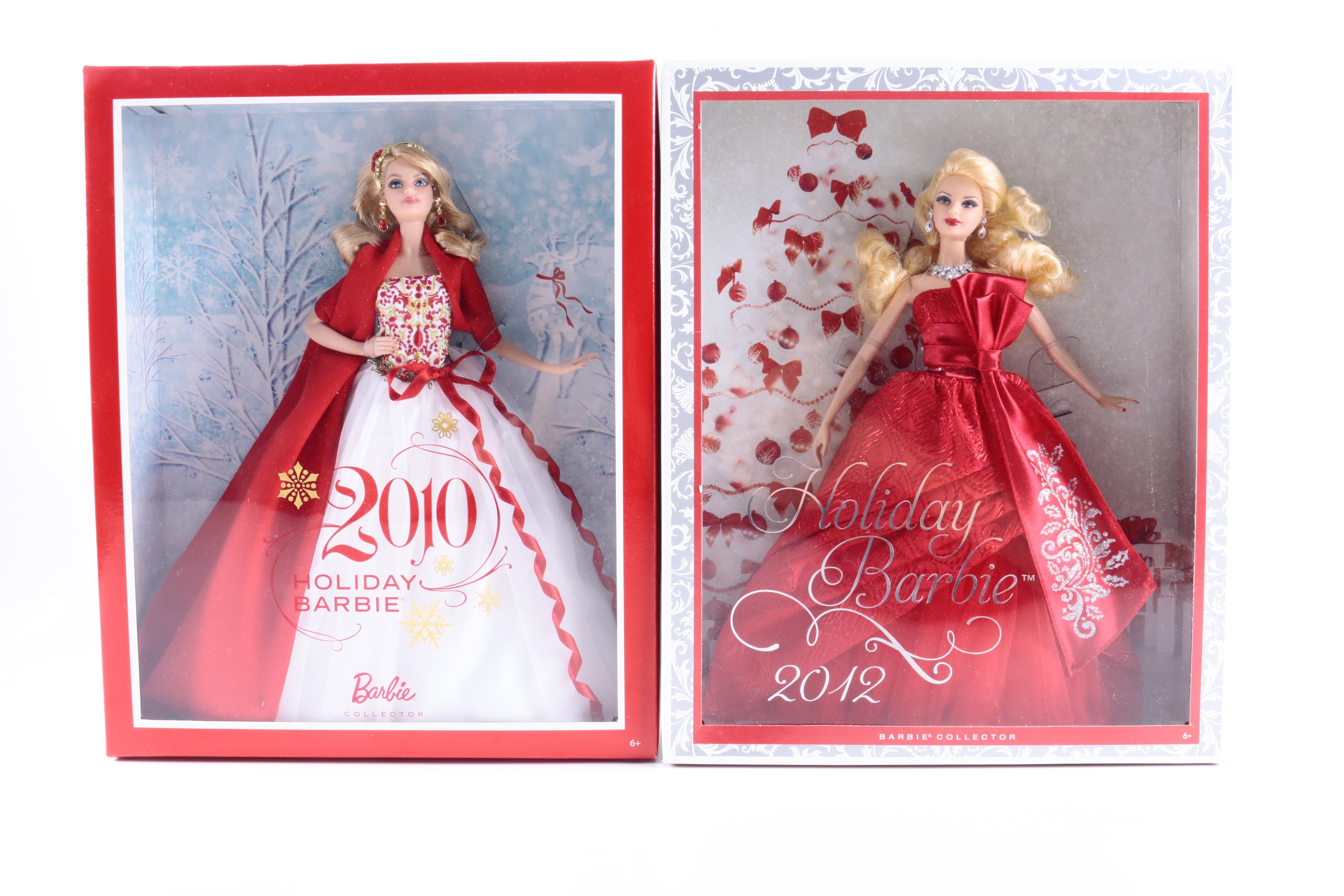 Holiday Barbie Dolls in Original Packaging