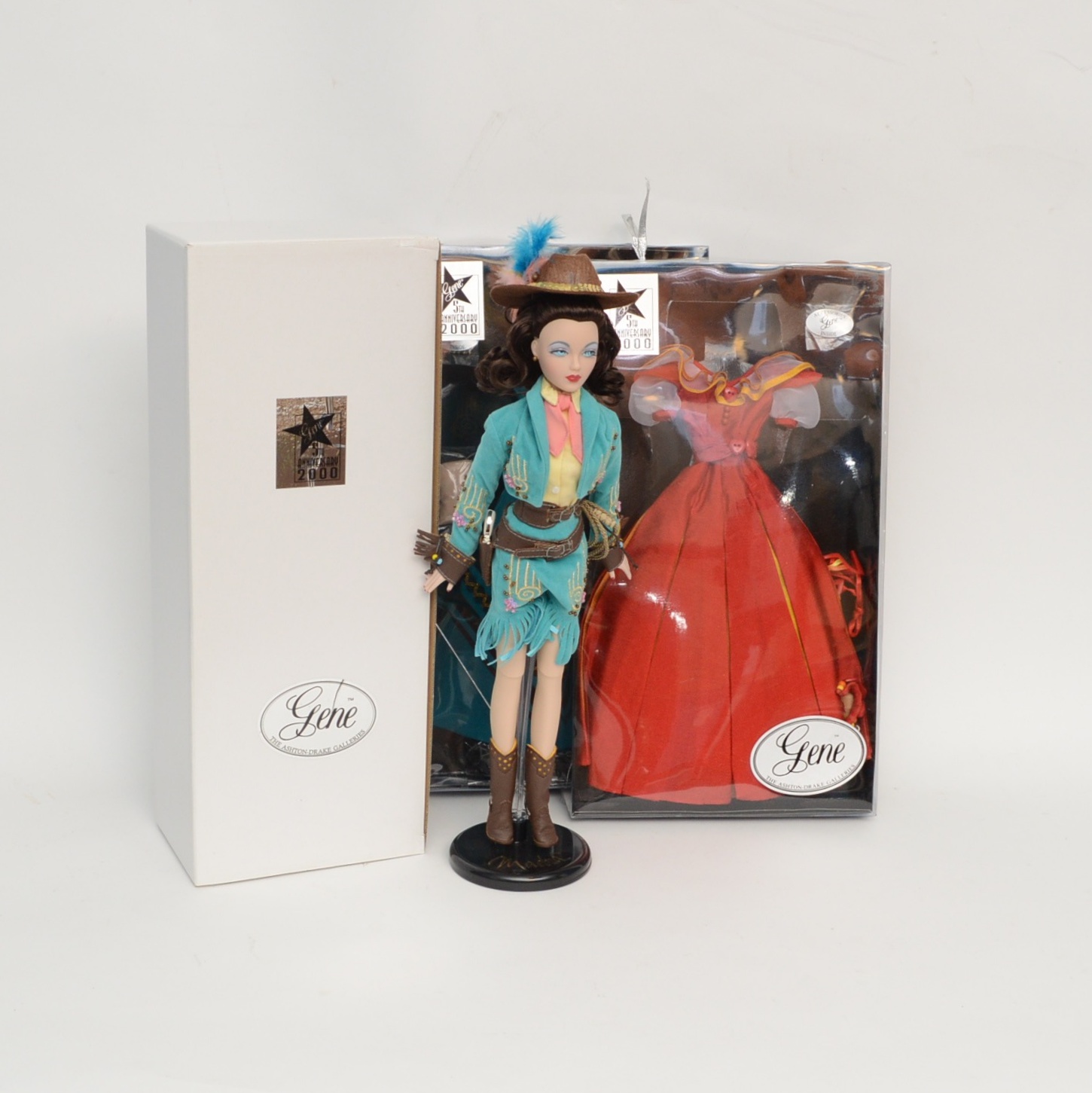 One Gene Doll Cowgirl with Two Boxed Outfits