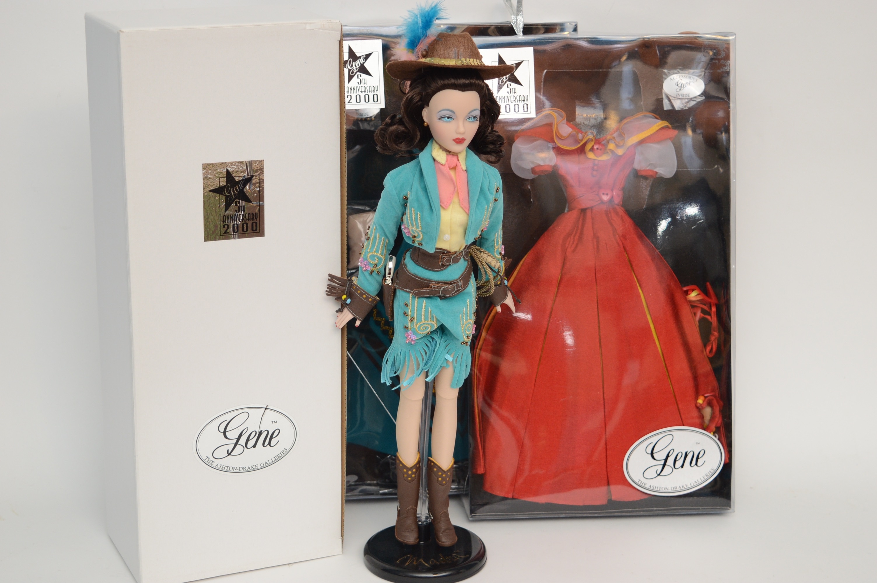 One Gene Doll Cowgirl with Two Boxed Outfits