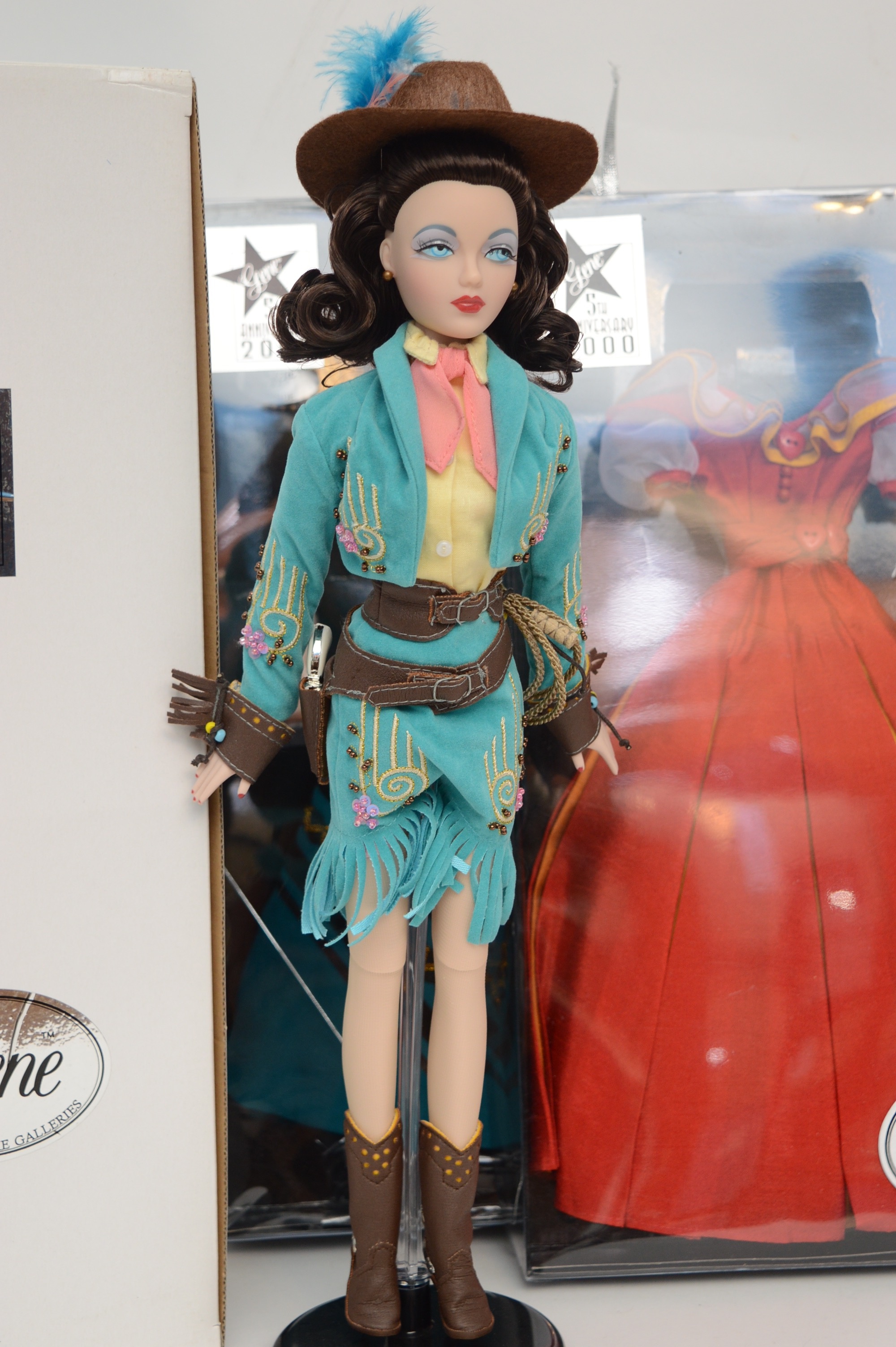 One Gene Doll Cowgirl with Two Boxed Outfits