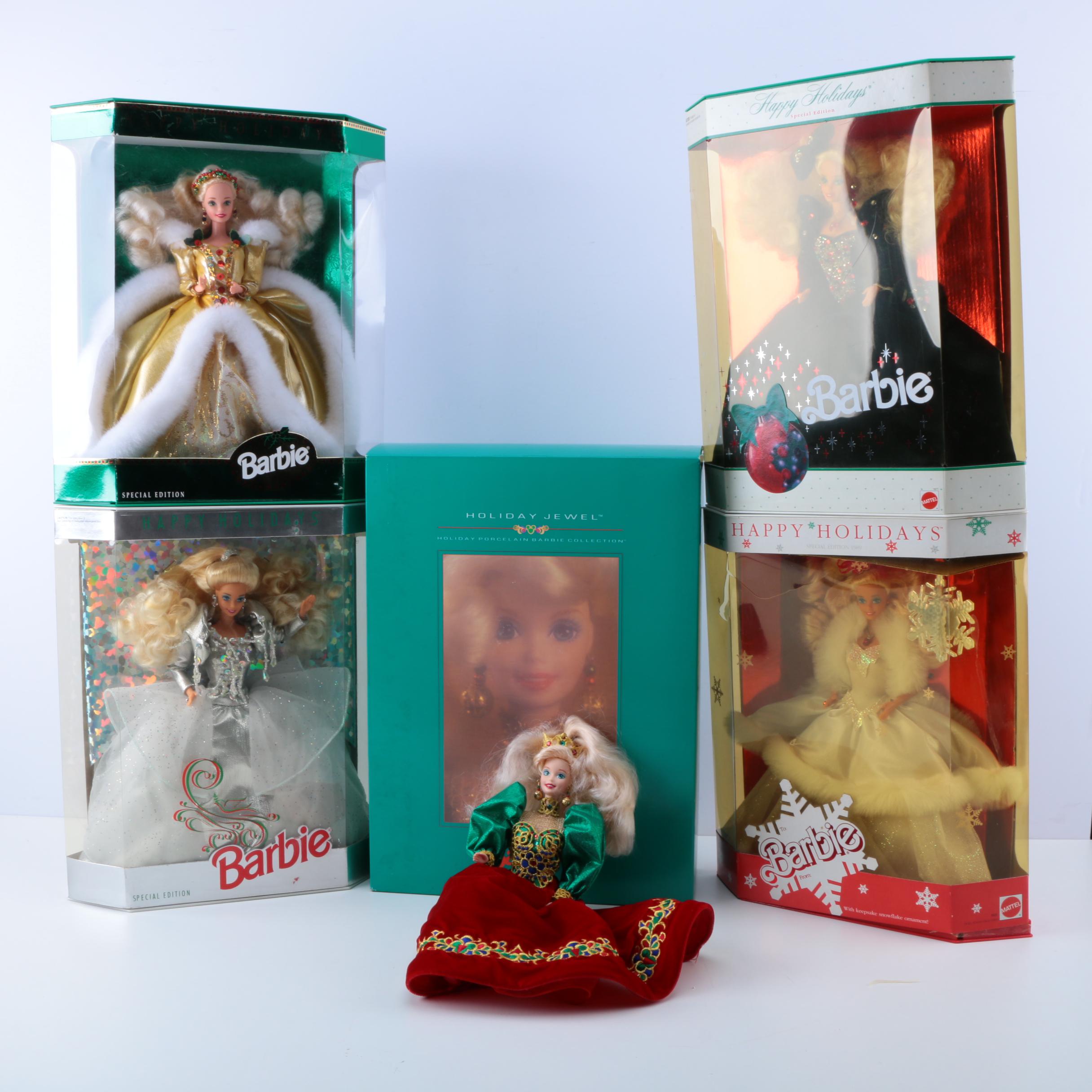 Collection of Vintage Special Edition Holiday Barbies