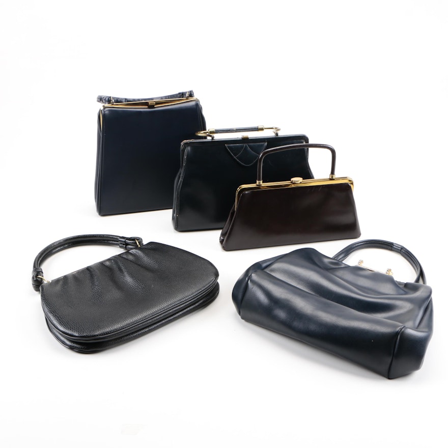 Vintage Leather Handbags Including Verdi