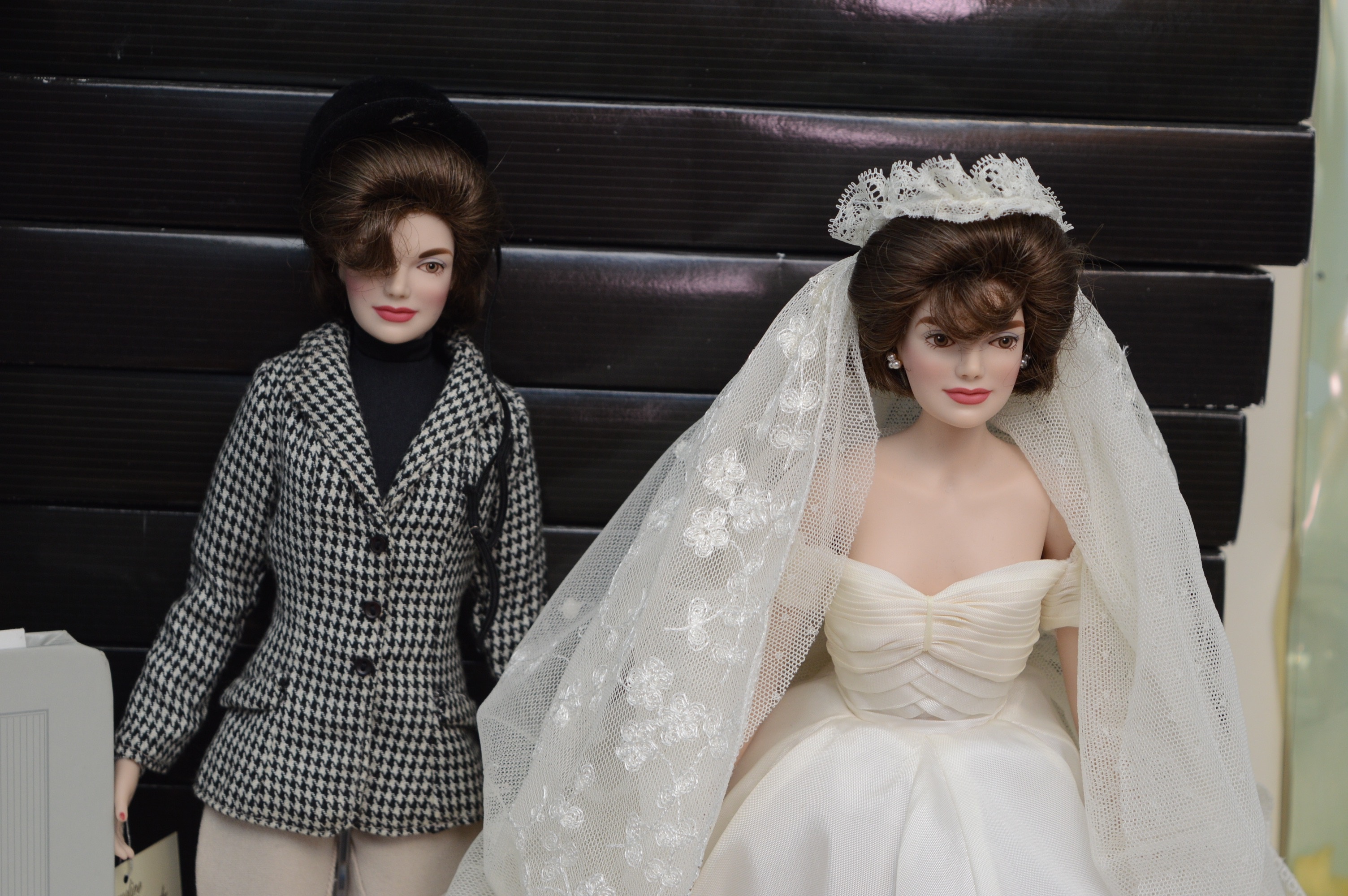 Two Jackie Kennedy Gene Doll and Outfits