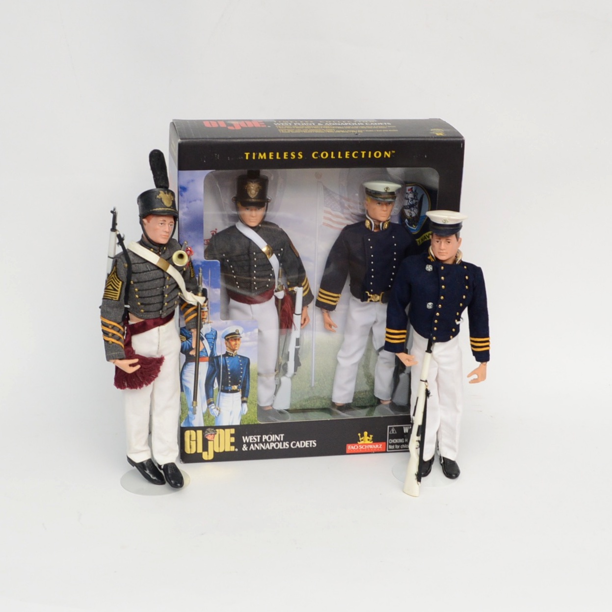 Original West Point 1966 and Annapolis Cadet GI Joe and Reproduction Set