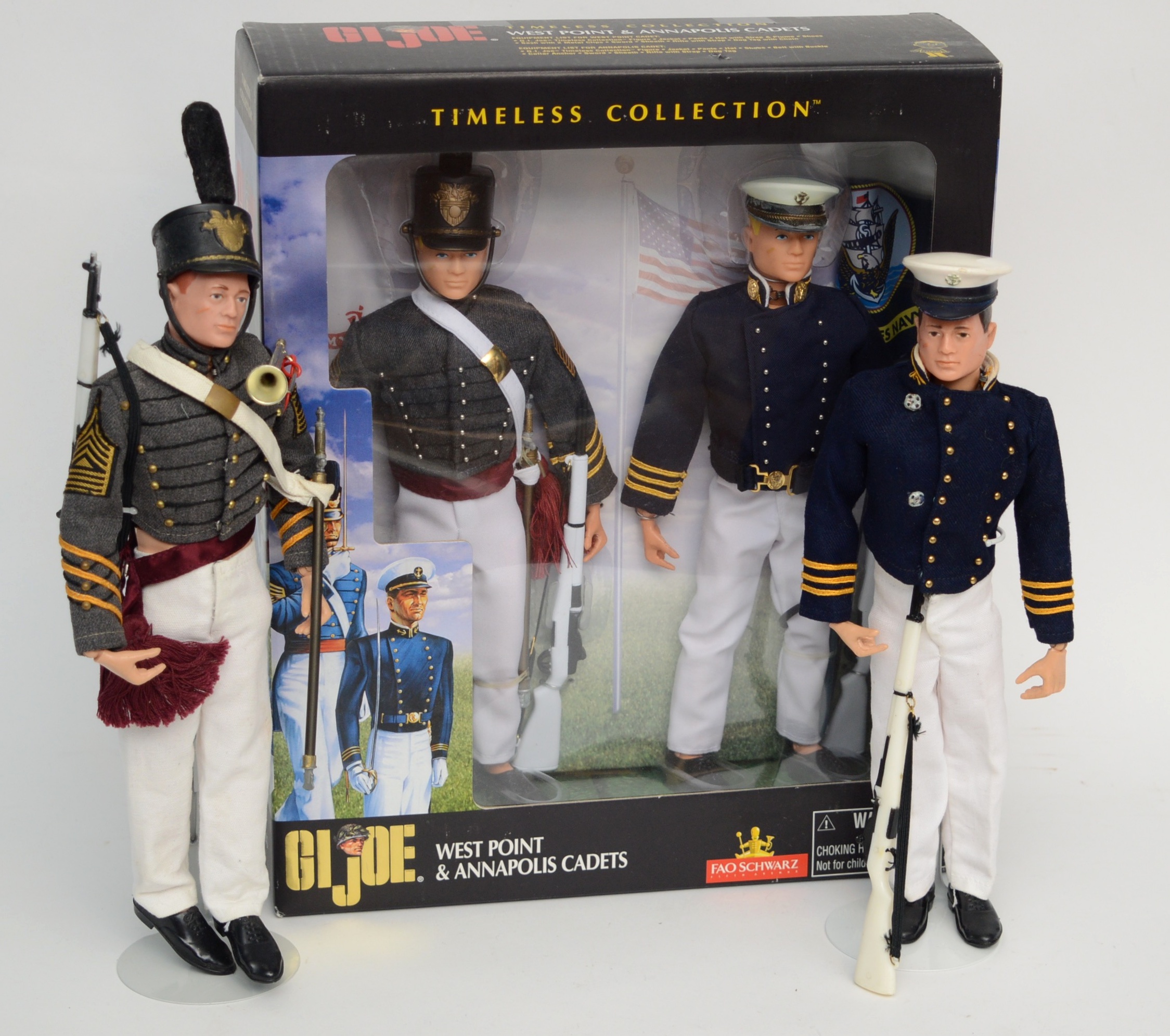 Original West Point 1966 and Annapolis Cadet GI Joe and Reproduction Set