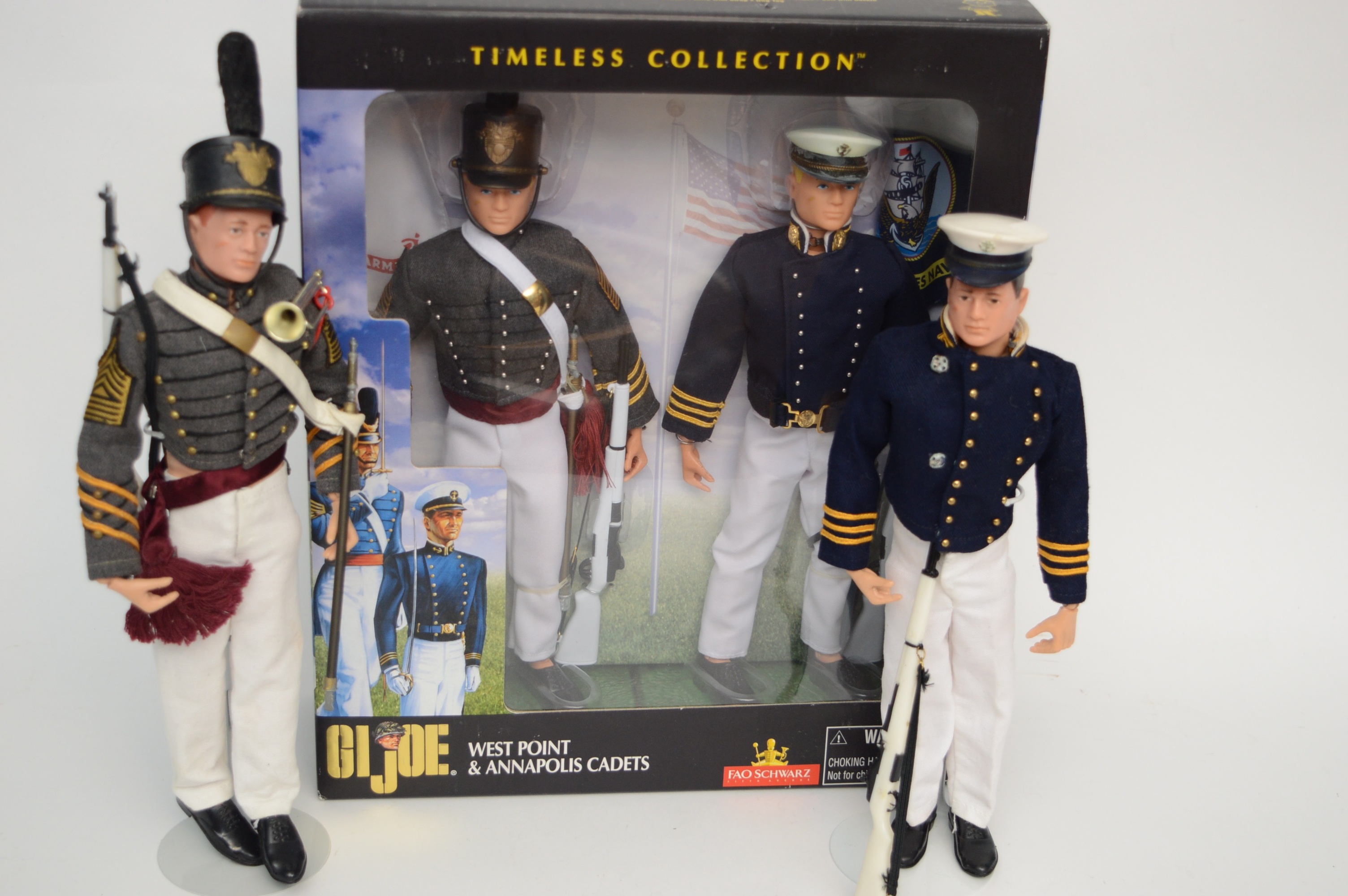 Original West Point 1966 and Annapolis Cadet GI Joe and Reproduction Set