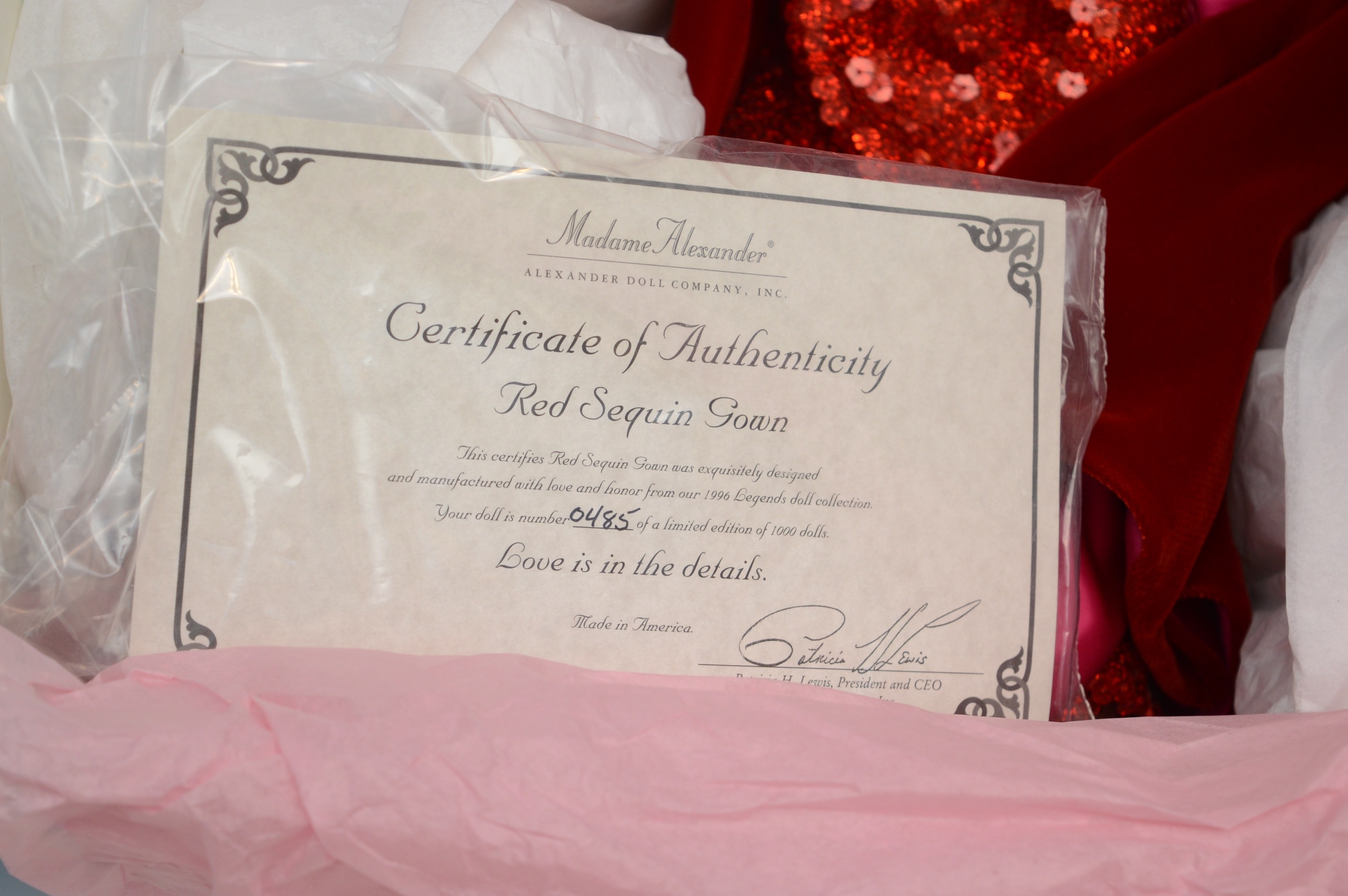 Madame Alexander Red Sequined Cissy Doll