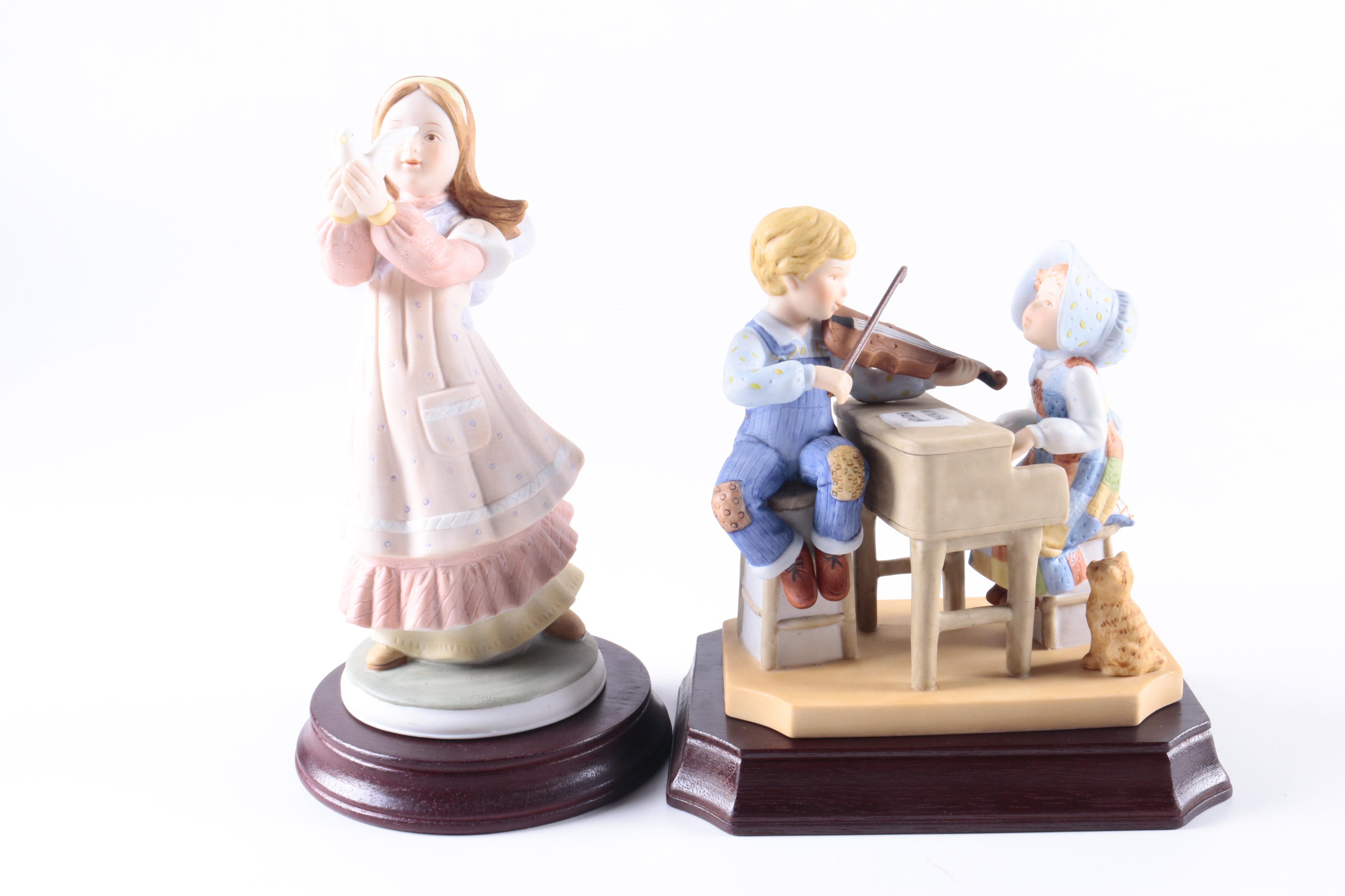 Porcelain Figurine Collection Including Lefton and Hallmark