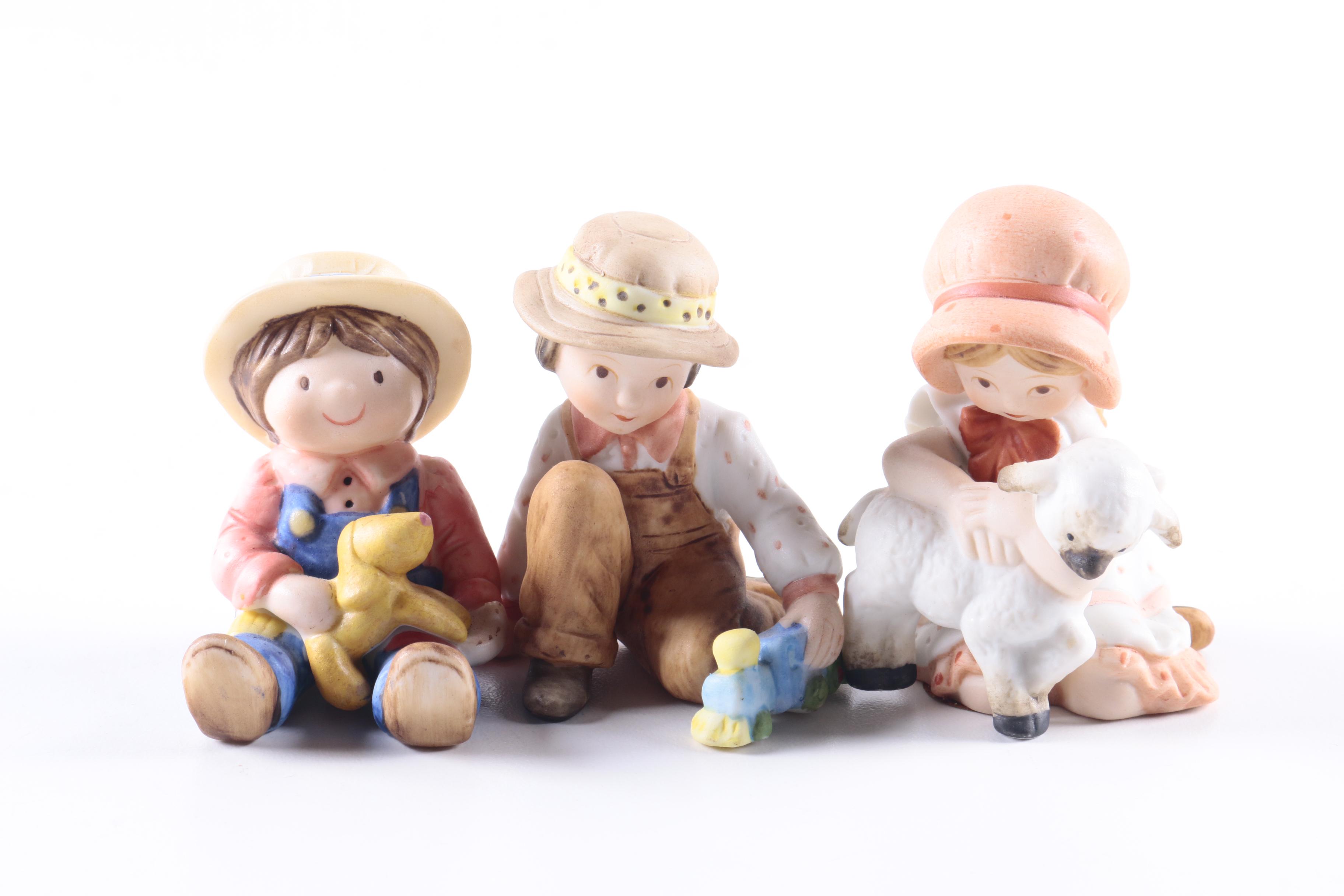 Porcelain Figurine Collection Including Lefton and Hallmark