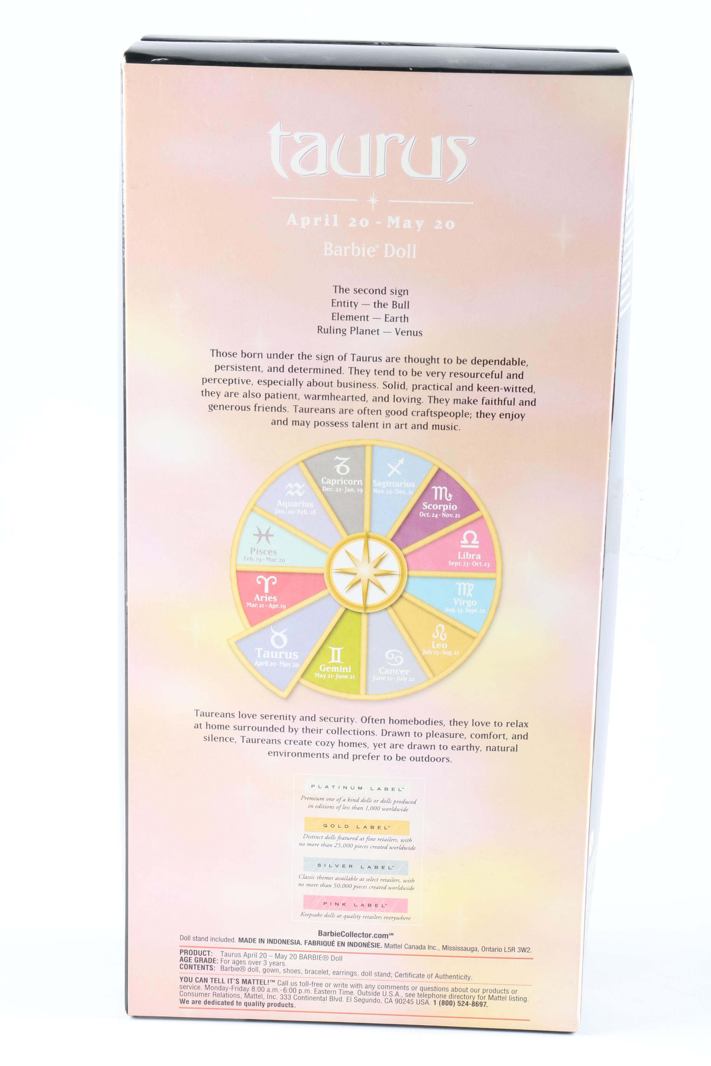 Barbie Horoscope Dolls Taurus, Virgo, and Libra