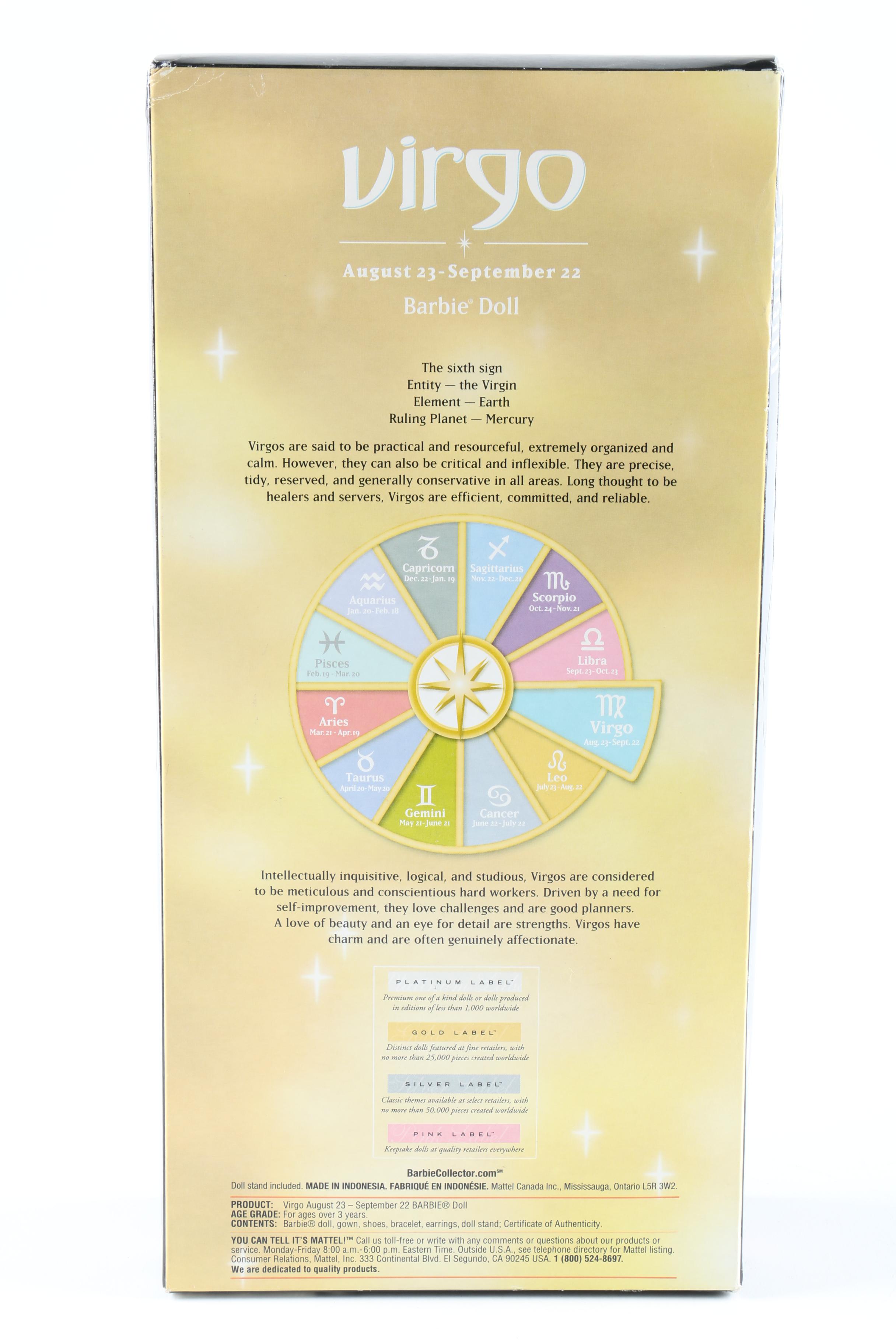 Barbie Horoscope Dolls Taurus, Virgo, and Libra