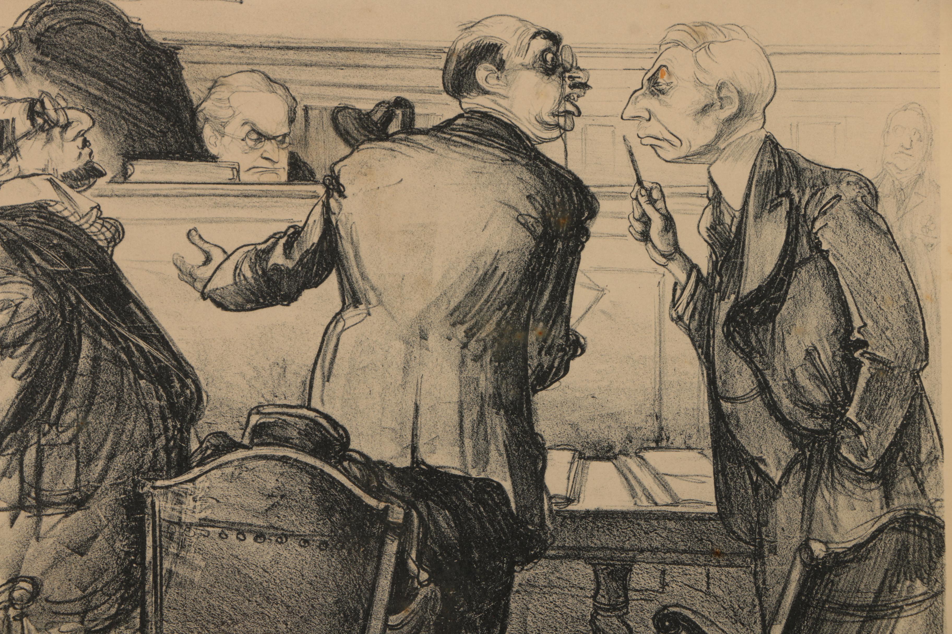 William Sharp Lithographic Illustrations of Courtroom Scenes