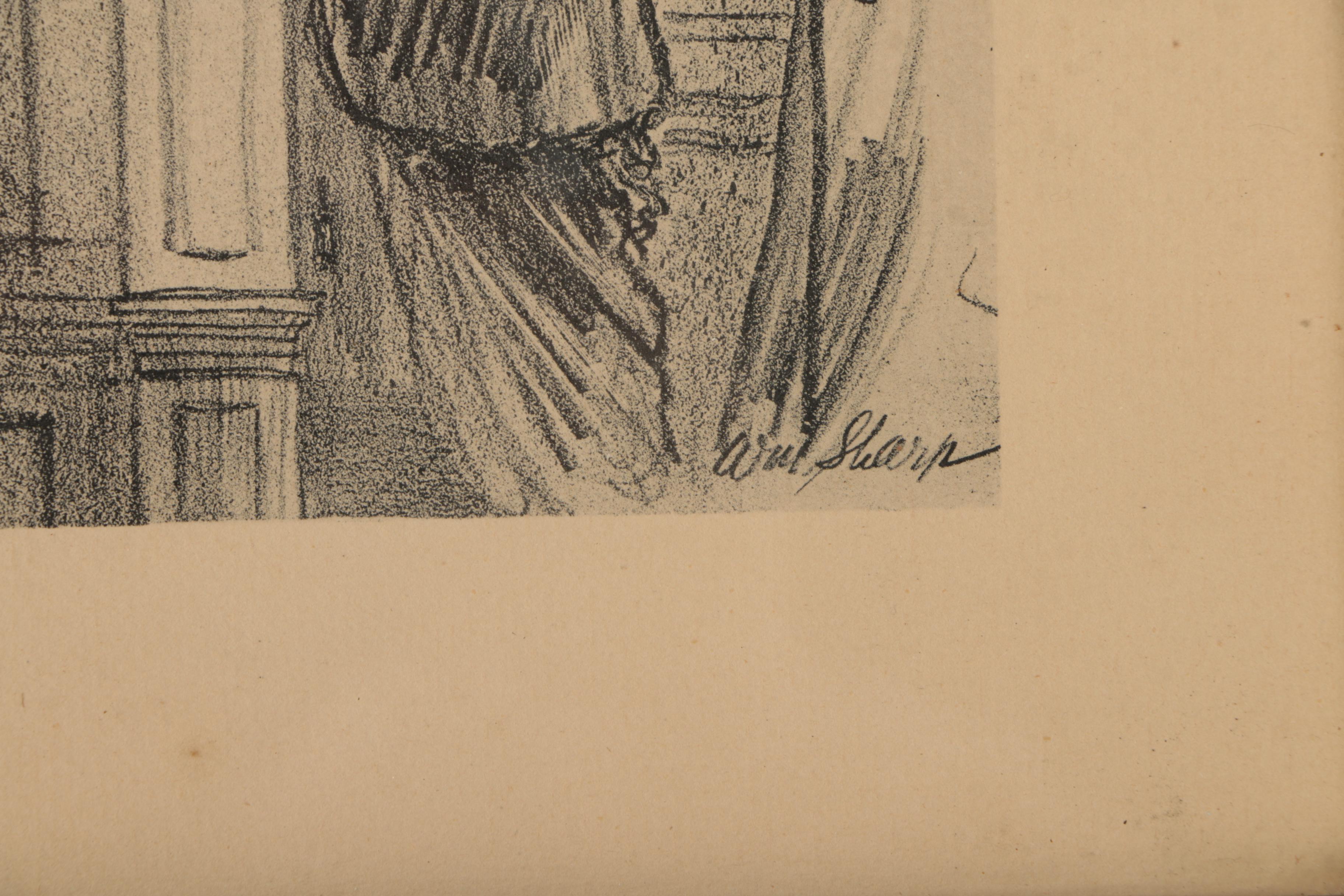 William Sharp Lithographic Illustrations of Courtroom Scenes