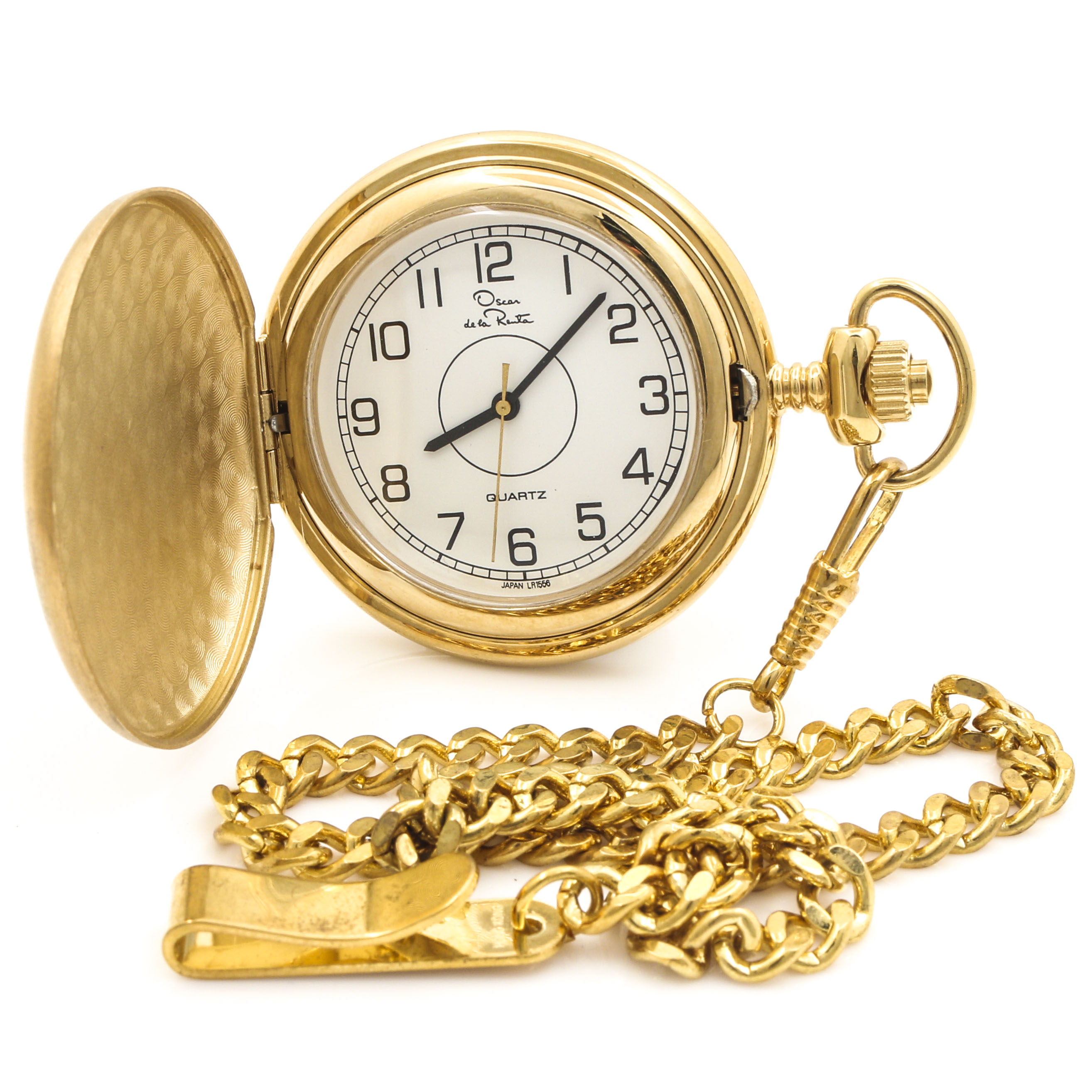 Oscar de la Renta Gold Tone Pocket Watch
