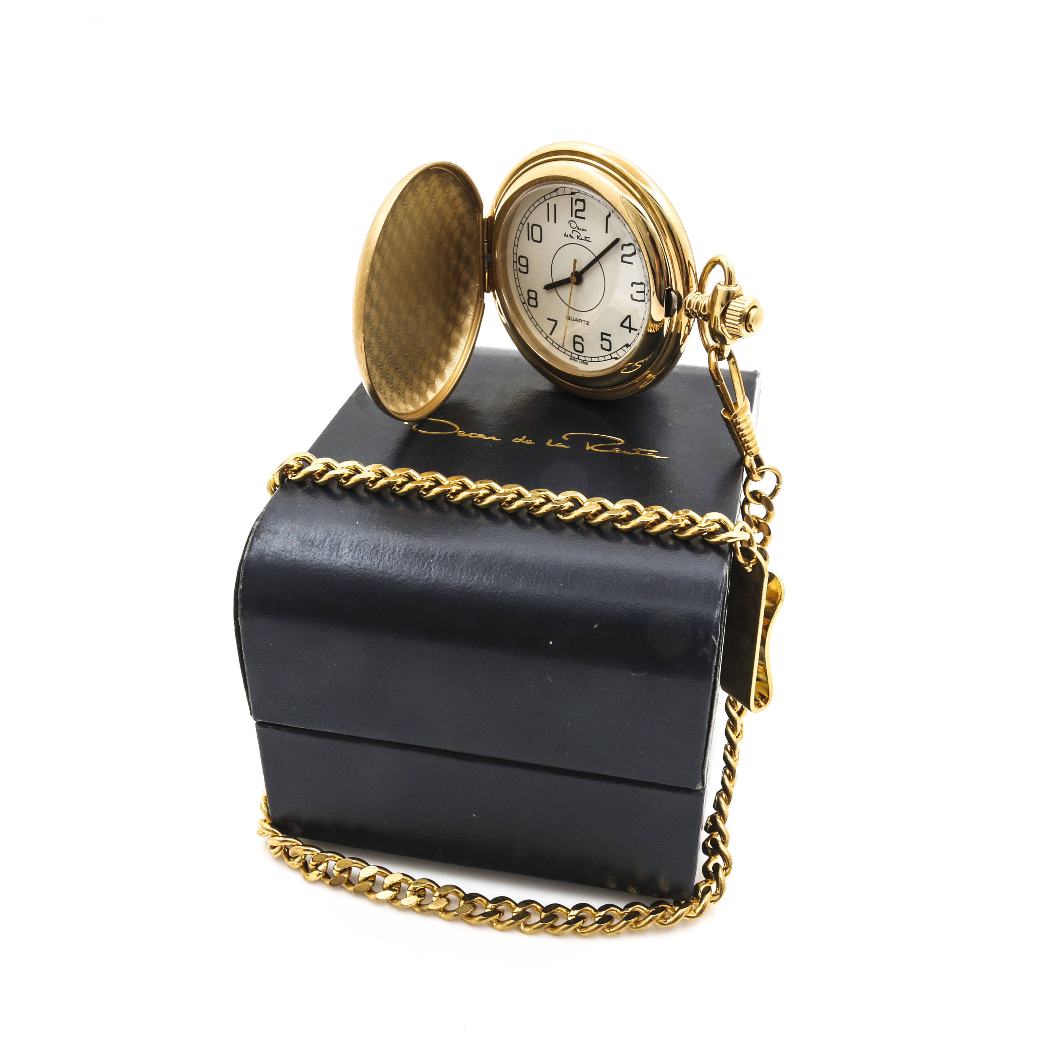 Oscar de la Renta Gold Tone Pocket Watch