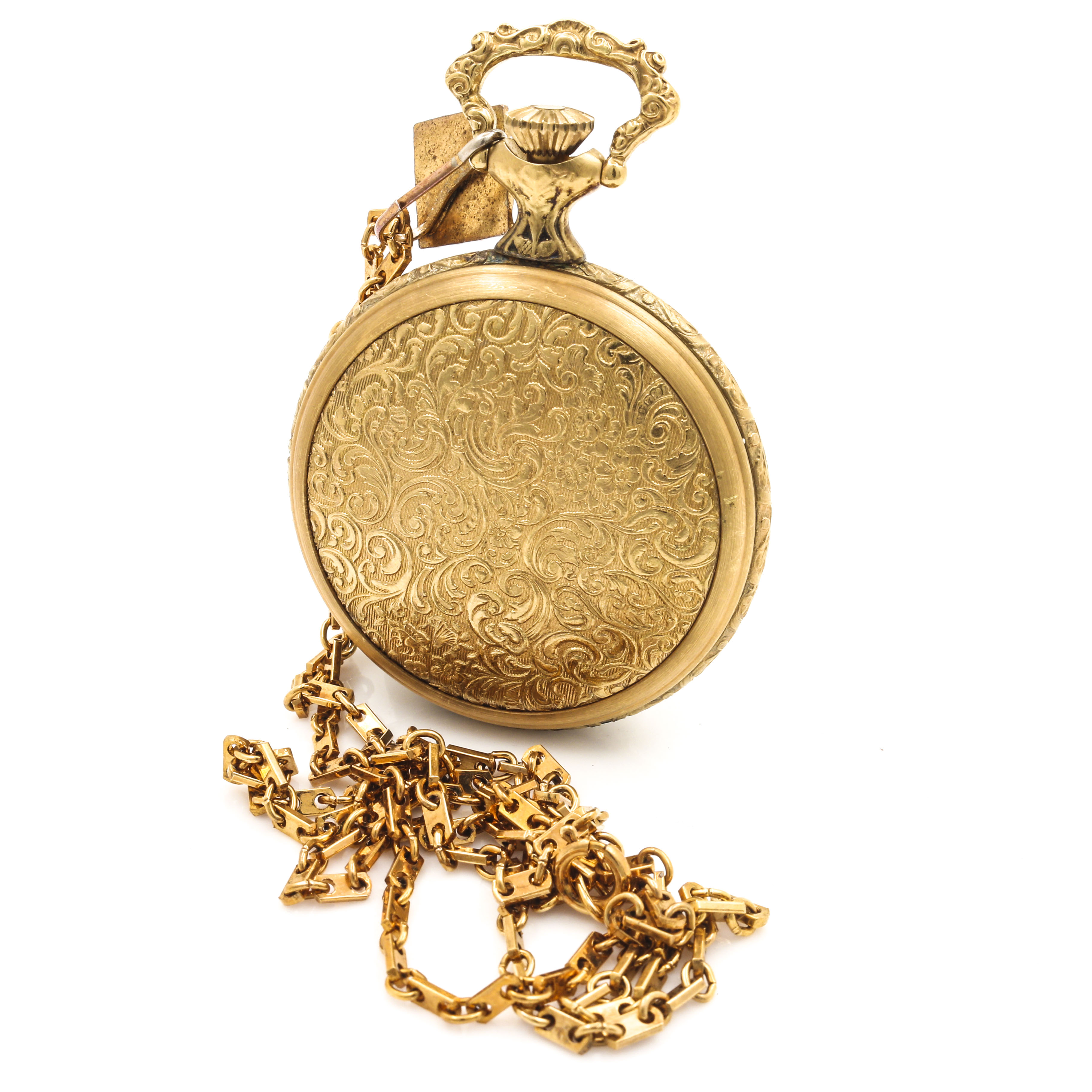 Arnex Gold Tone Pocket Watch