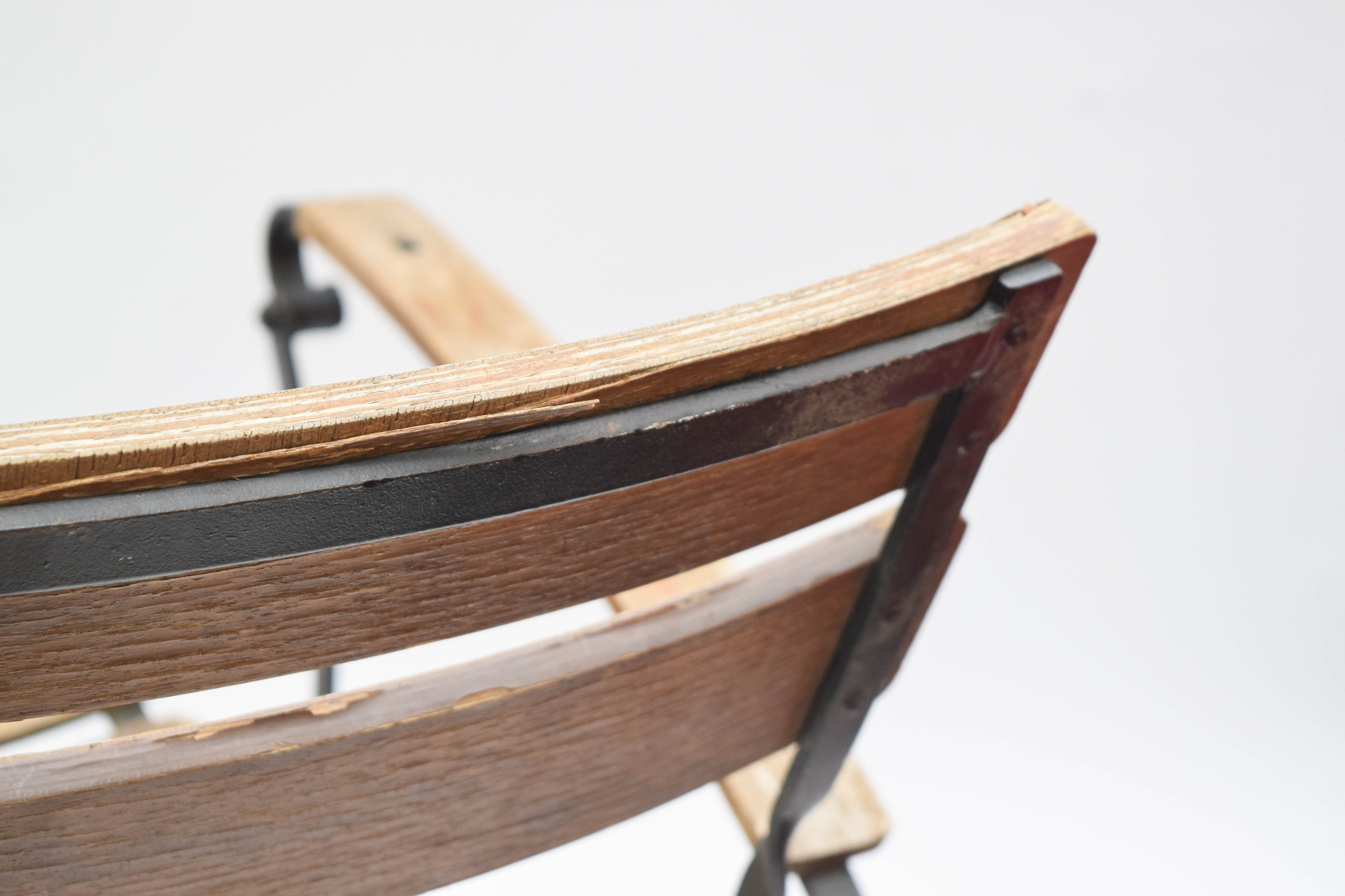 Vintage Folding Chair with Mid Century Modern Side Table by Scheibe