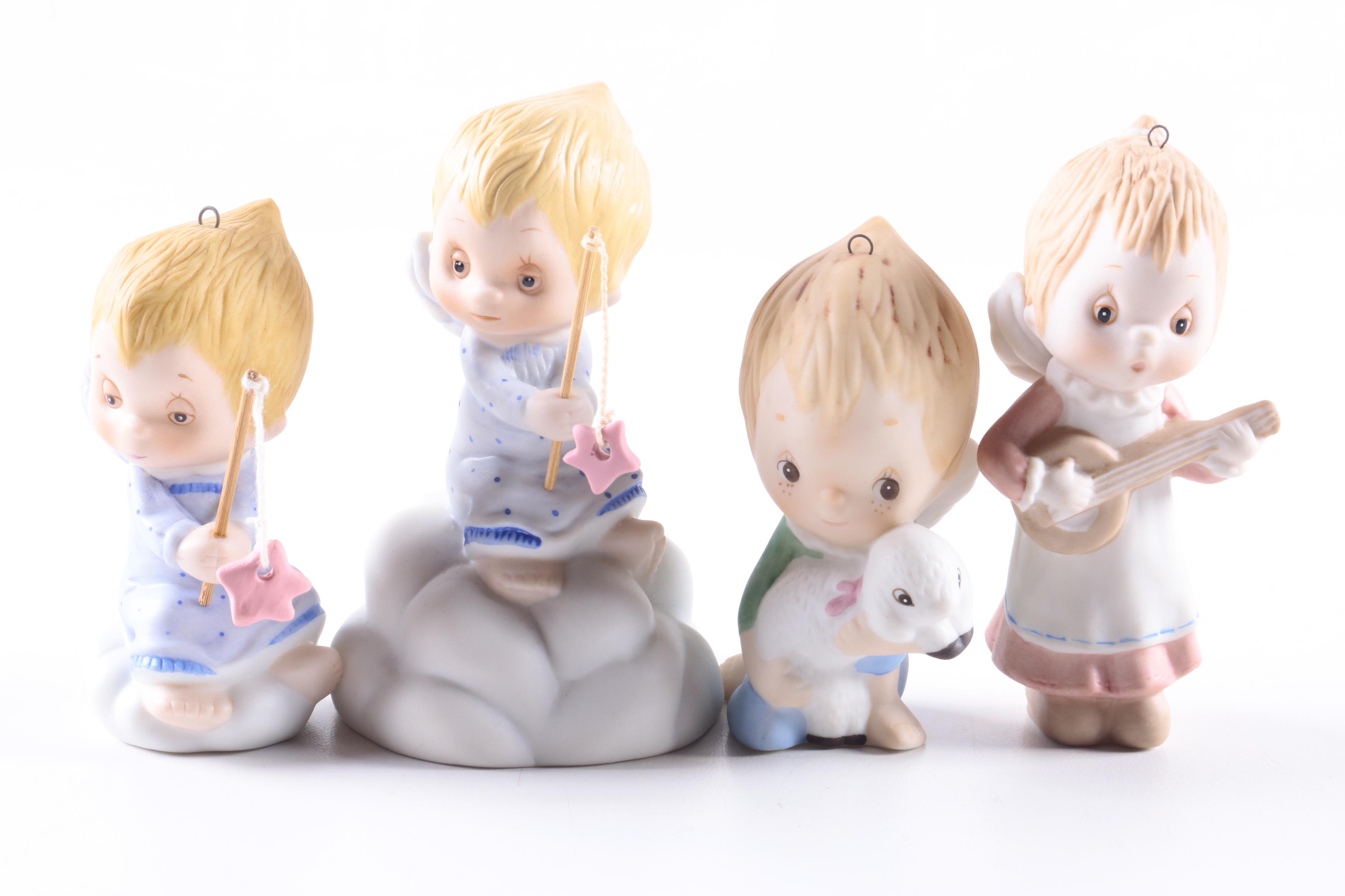 Vintage Porcelain Figurines Including Betsey Clark, Holly Hobbie and Goebel