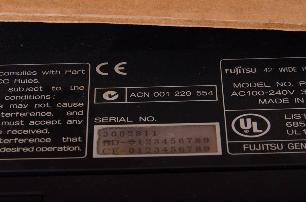 42'' Fujitsu Plasma Television