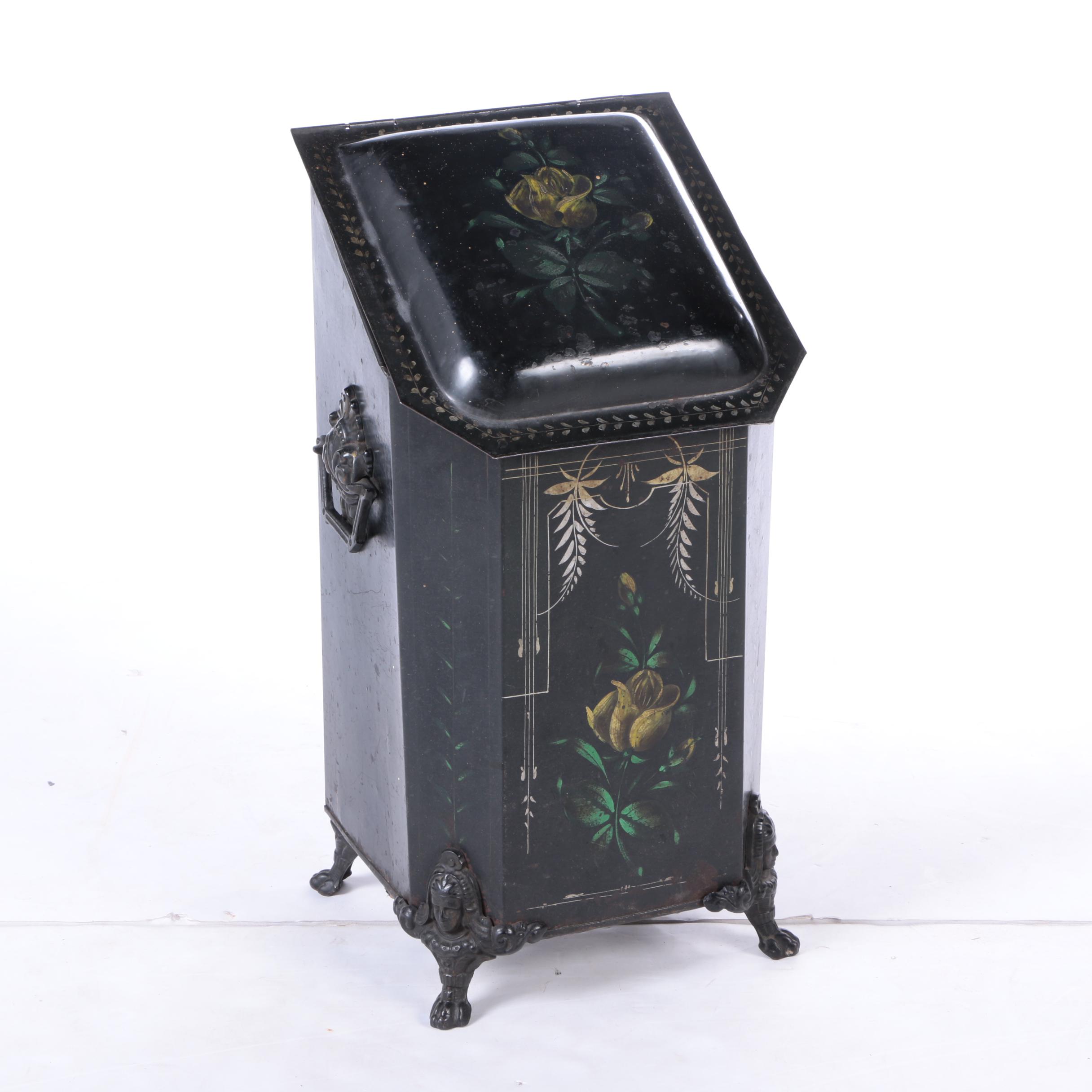 Vintage Metal Coal Bin