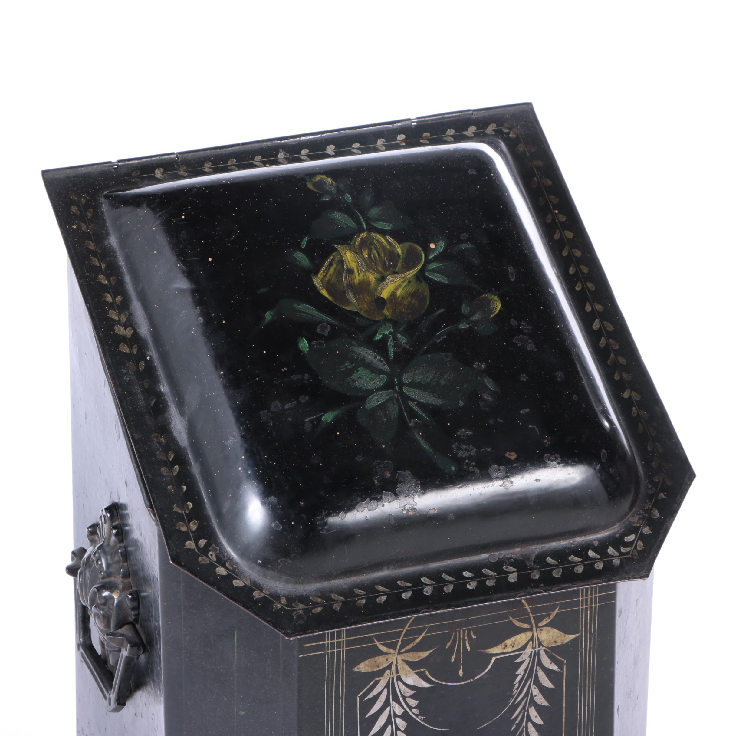 Vintage Metal Coal Bin