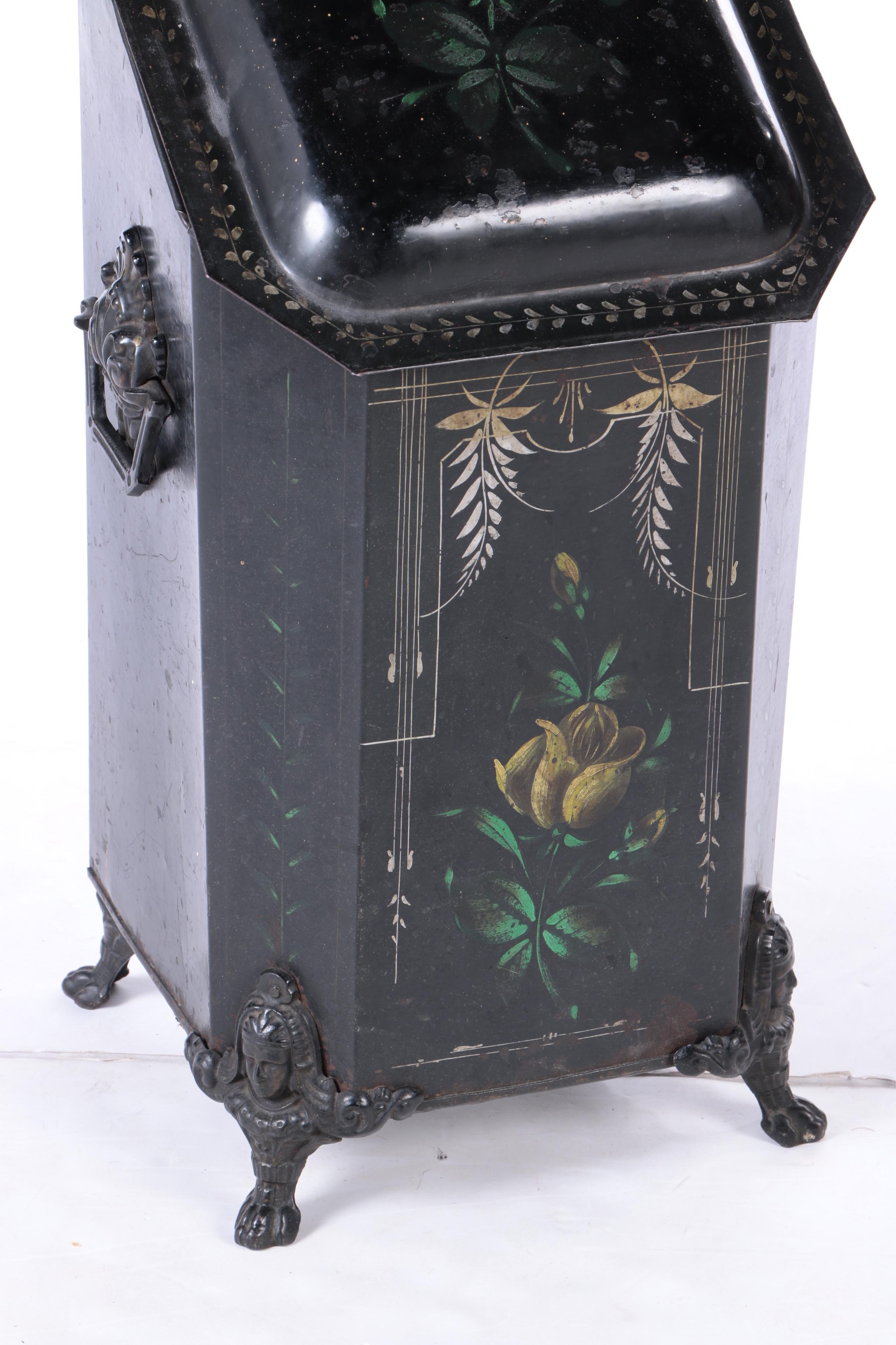 Vintage Metal Coal Bin