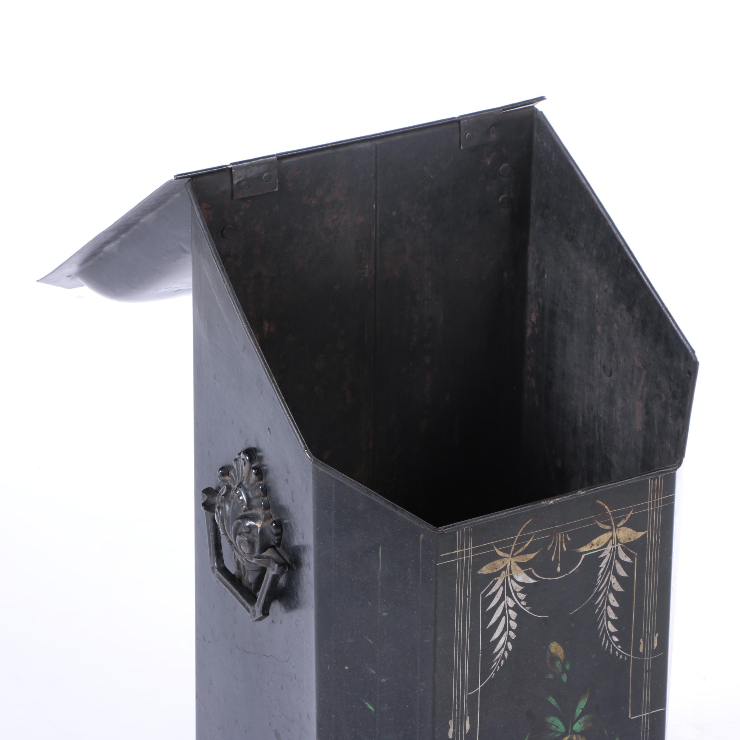 Vintage Metal Coal Bin