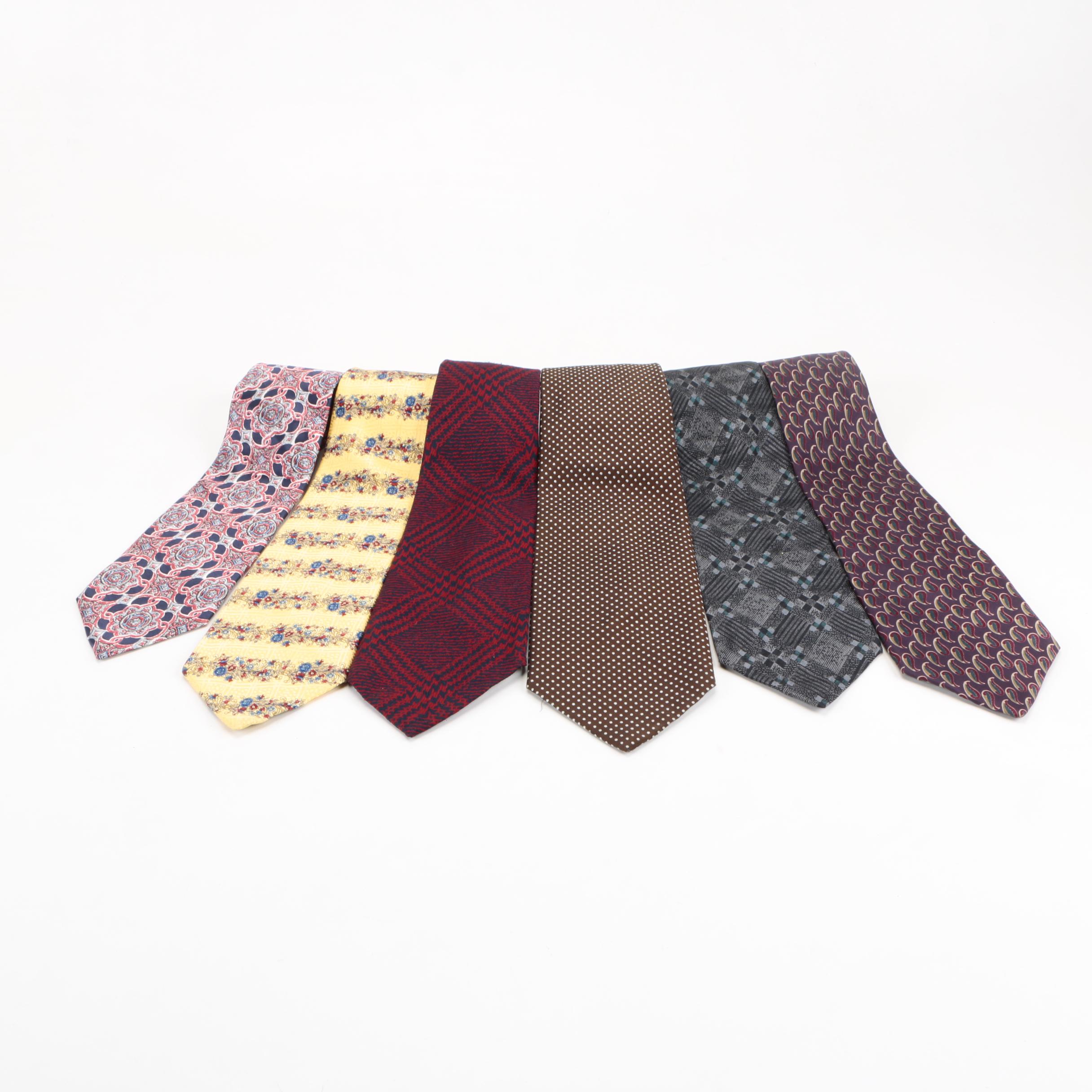 Collection of Ties Including Christian Dior and Giorgio Armani