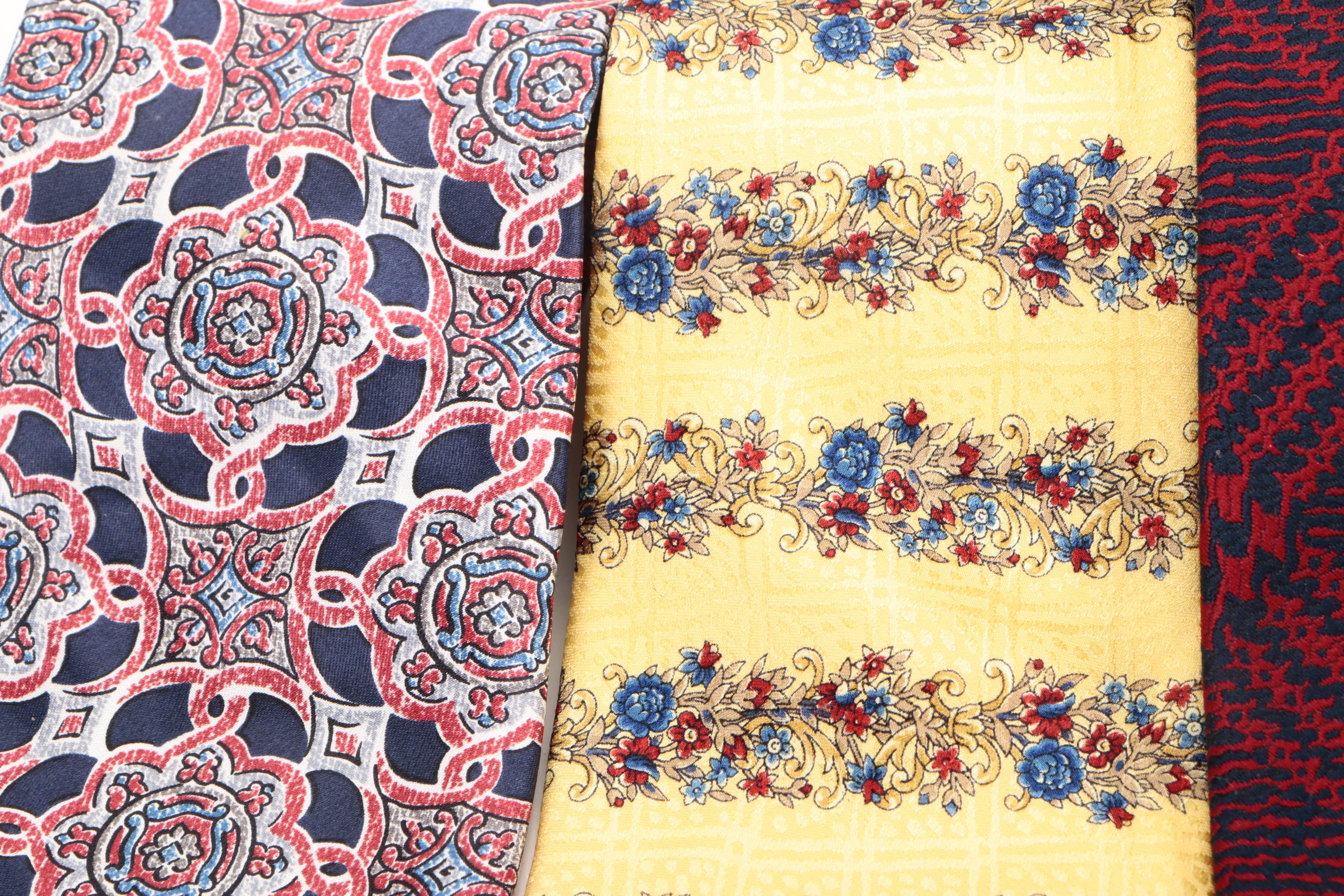 Collection of Ties Including Christian Dior and Giorgio Armani