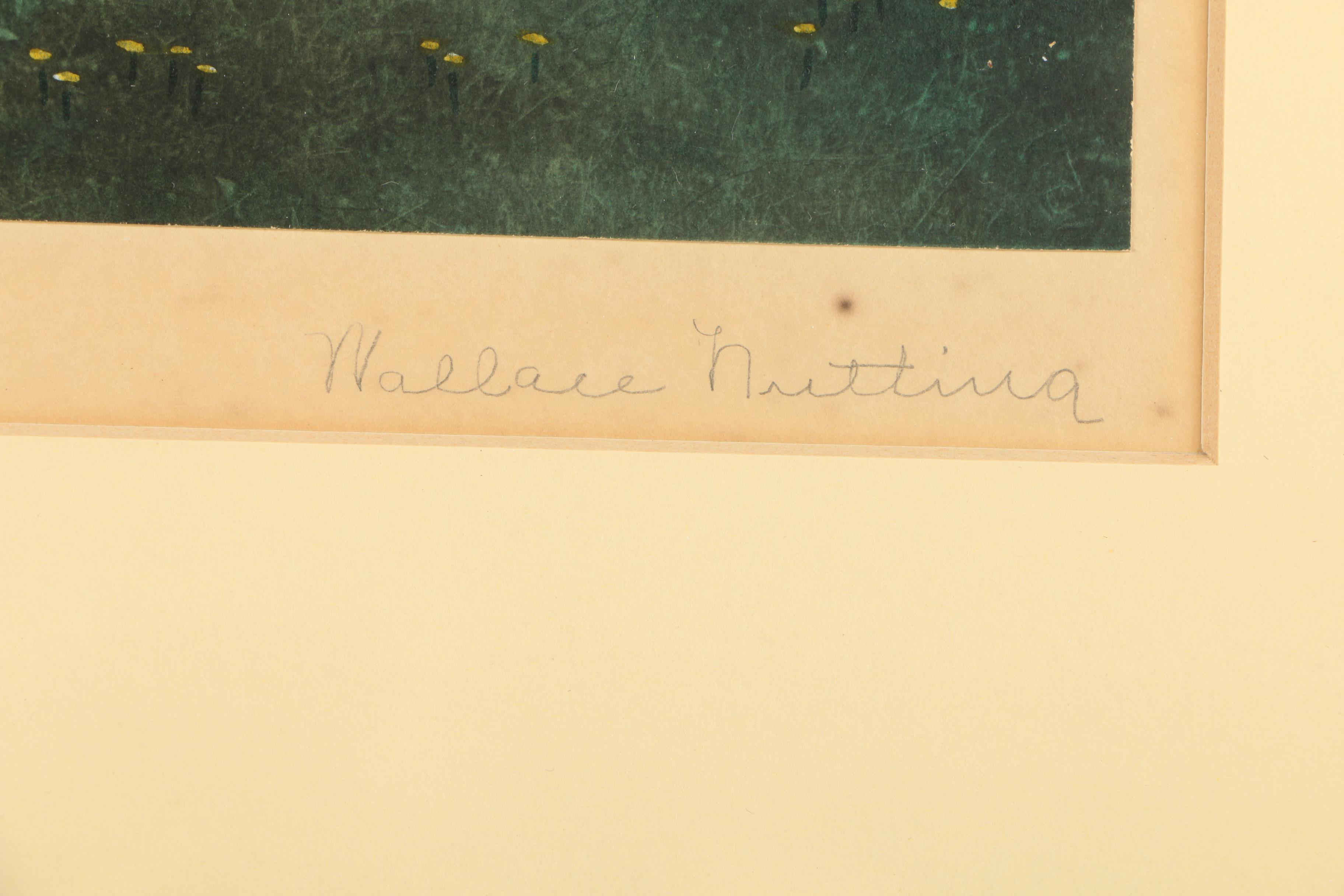 Wallace Nutting Hand-Colored Photograph "Under the Blossoms"