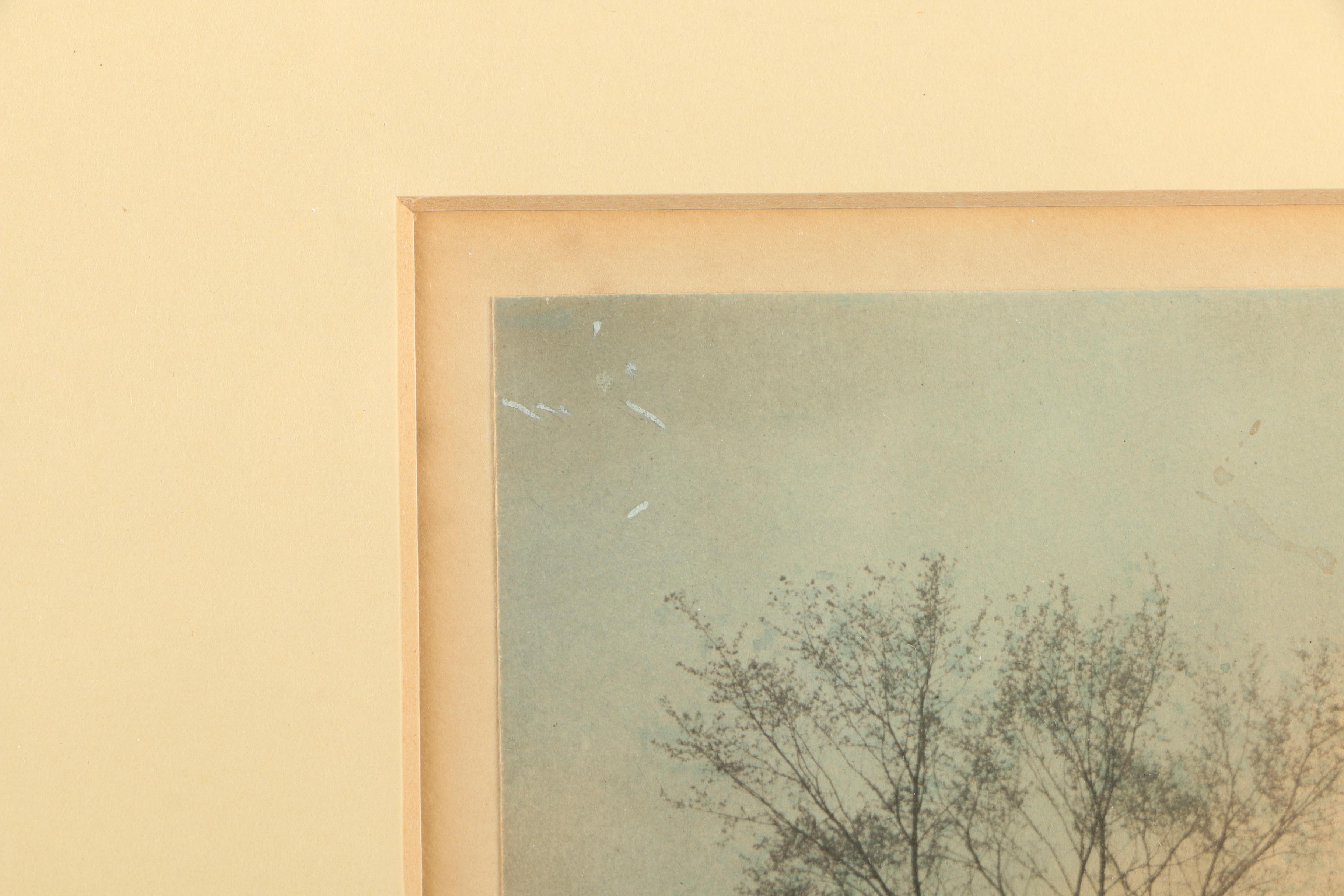 Wallace Nutting Hand-Colored Photograph "Under the Blossoms"