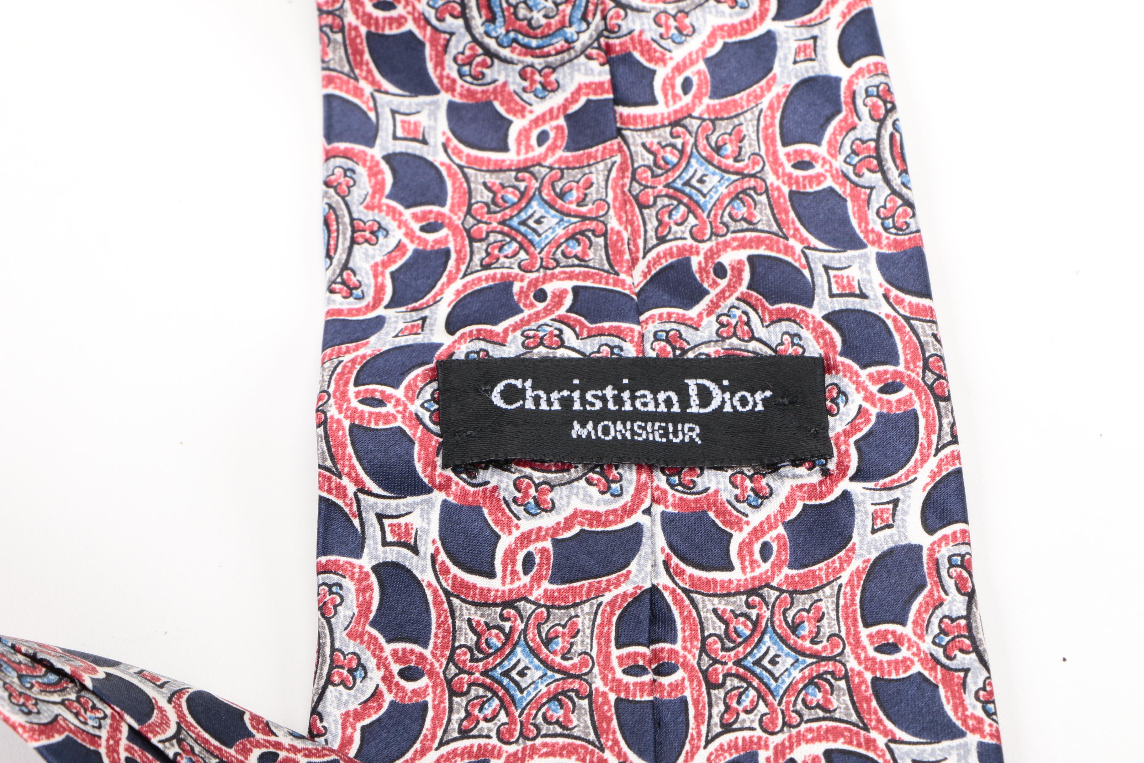 Collection of Ties Including Christian Dior and Giorgio Armani