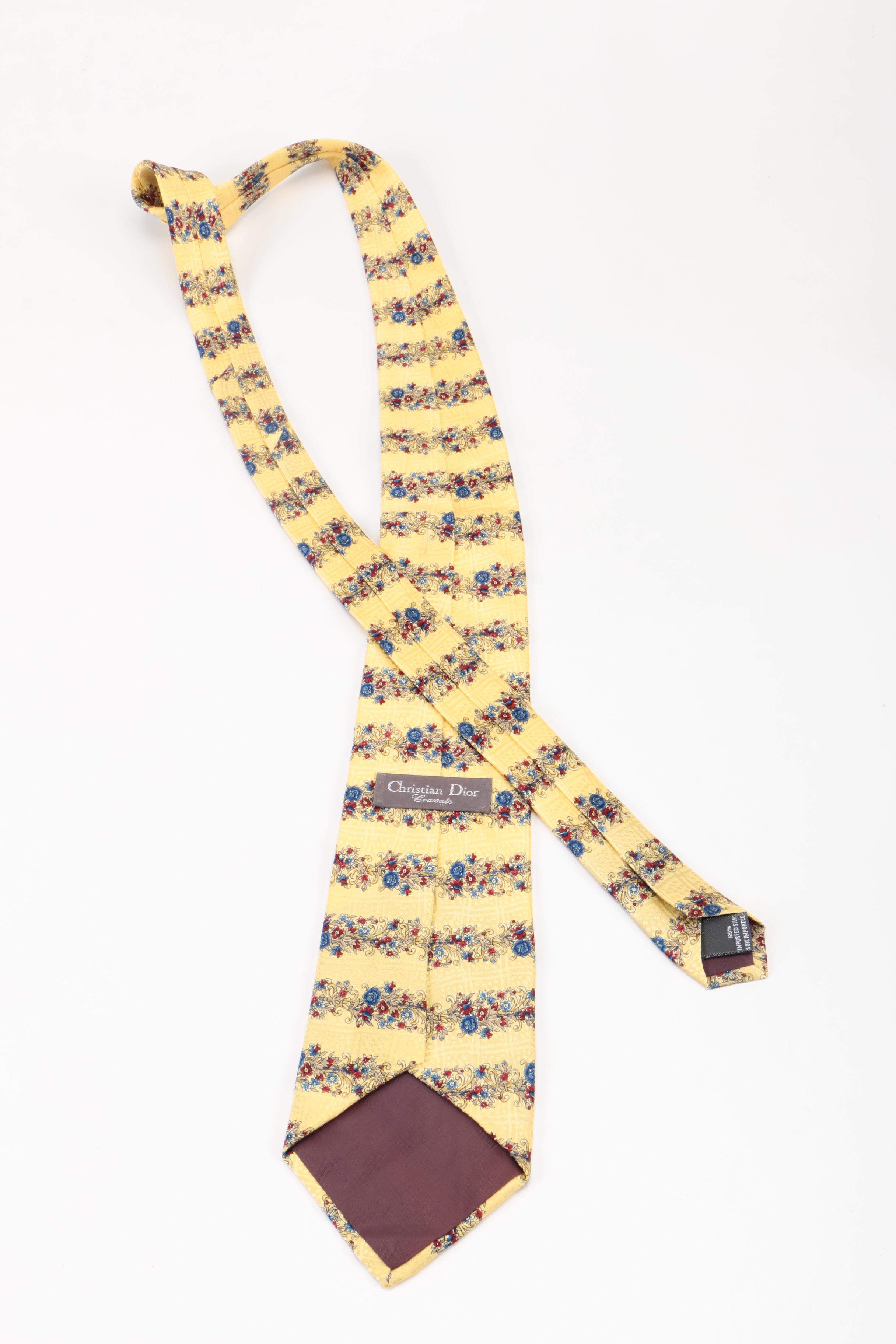 Collection of Ties Including Christian Dior and Giorgio Armani