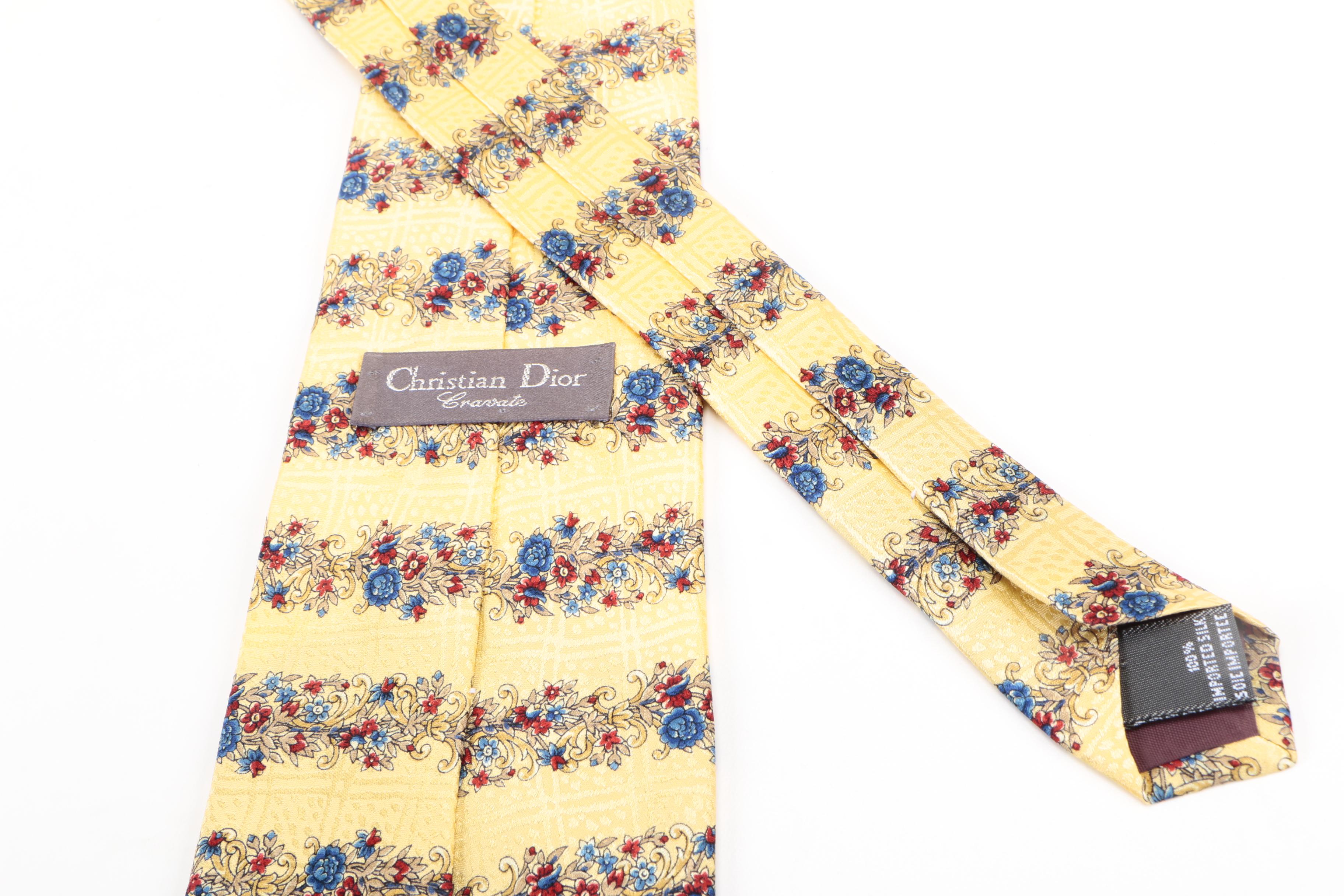 Collection of Ties Including Christian Dior and Giorgio Armani