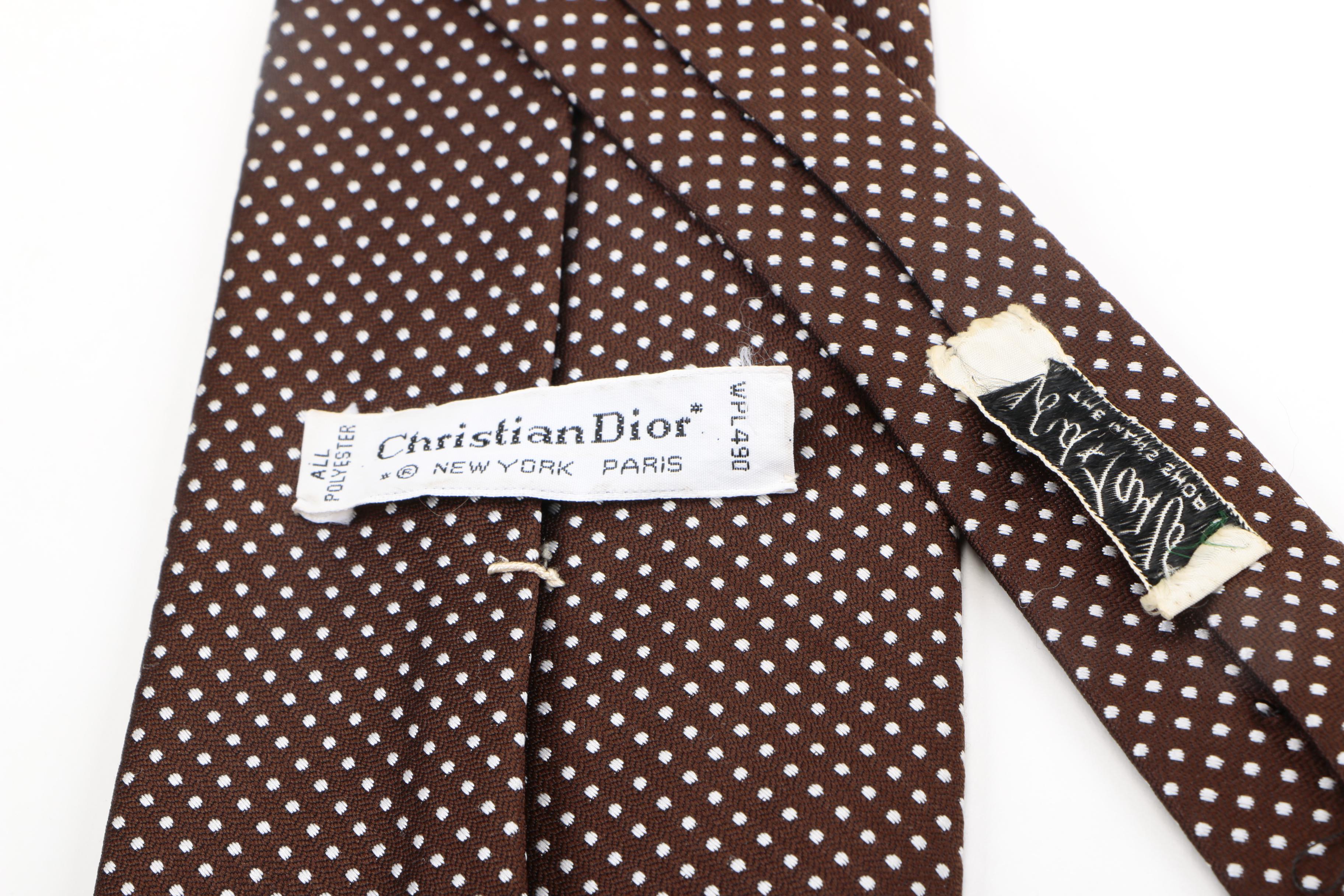 Collection of Ties Including Christian Dior and Giorgio Armani