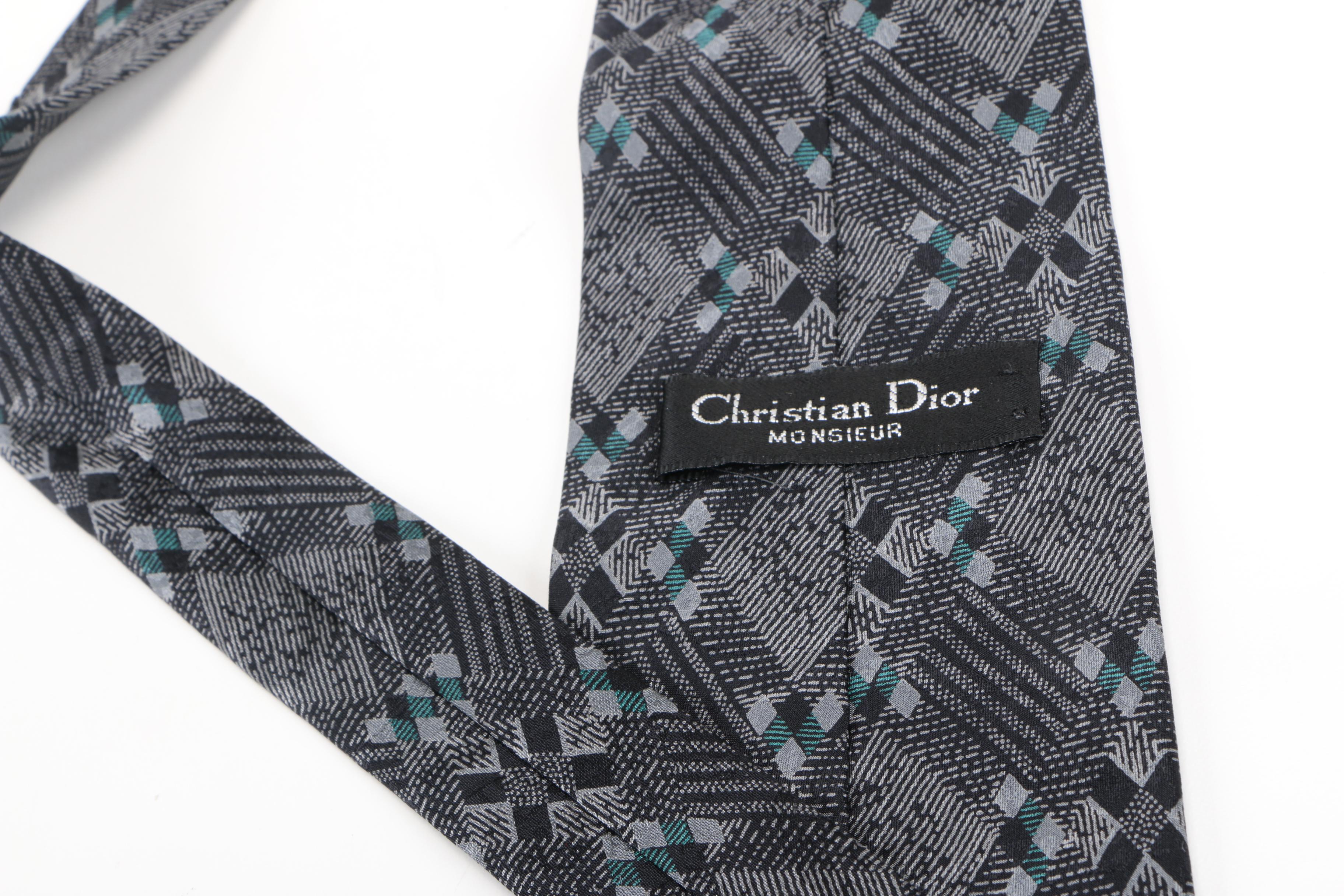 Collection of Ties Including Christian Dior and Giorgio Armani