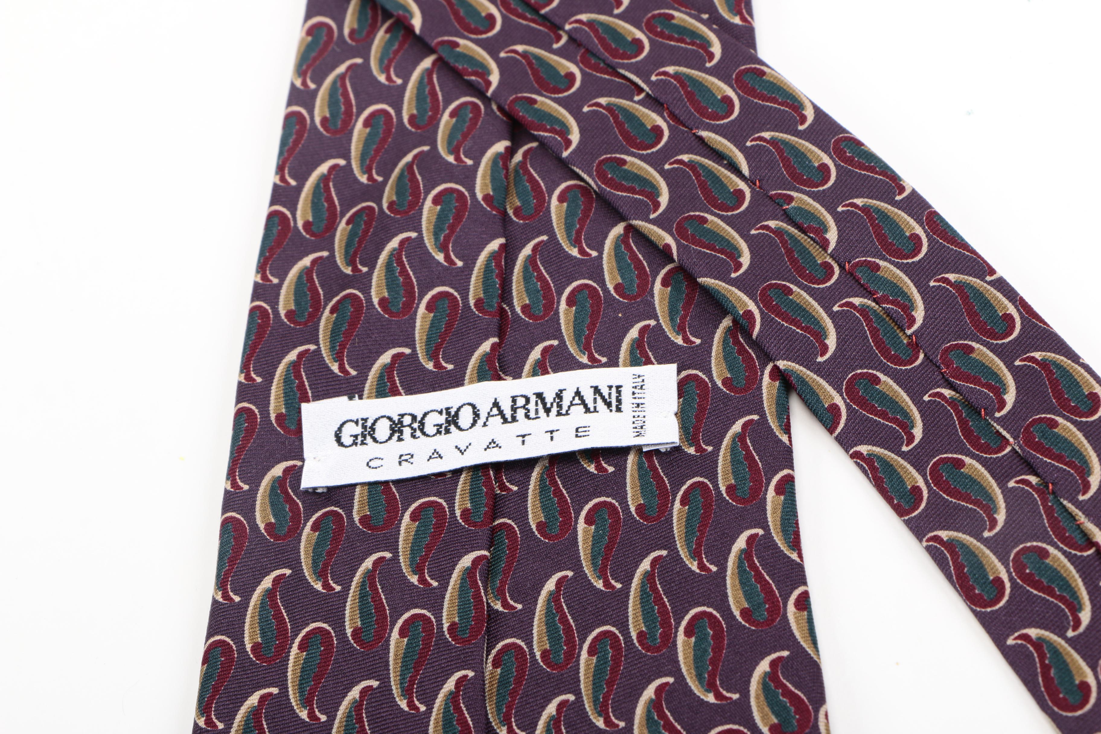 Collection of Ties Including Christian Dior and Giorgio Armani